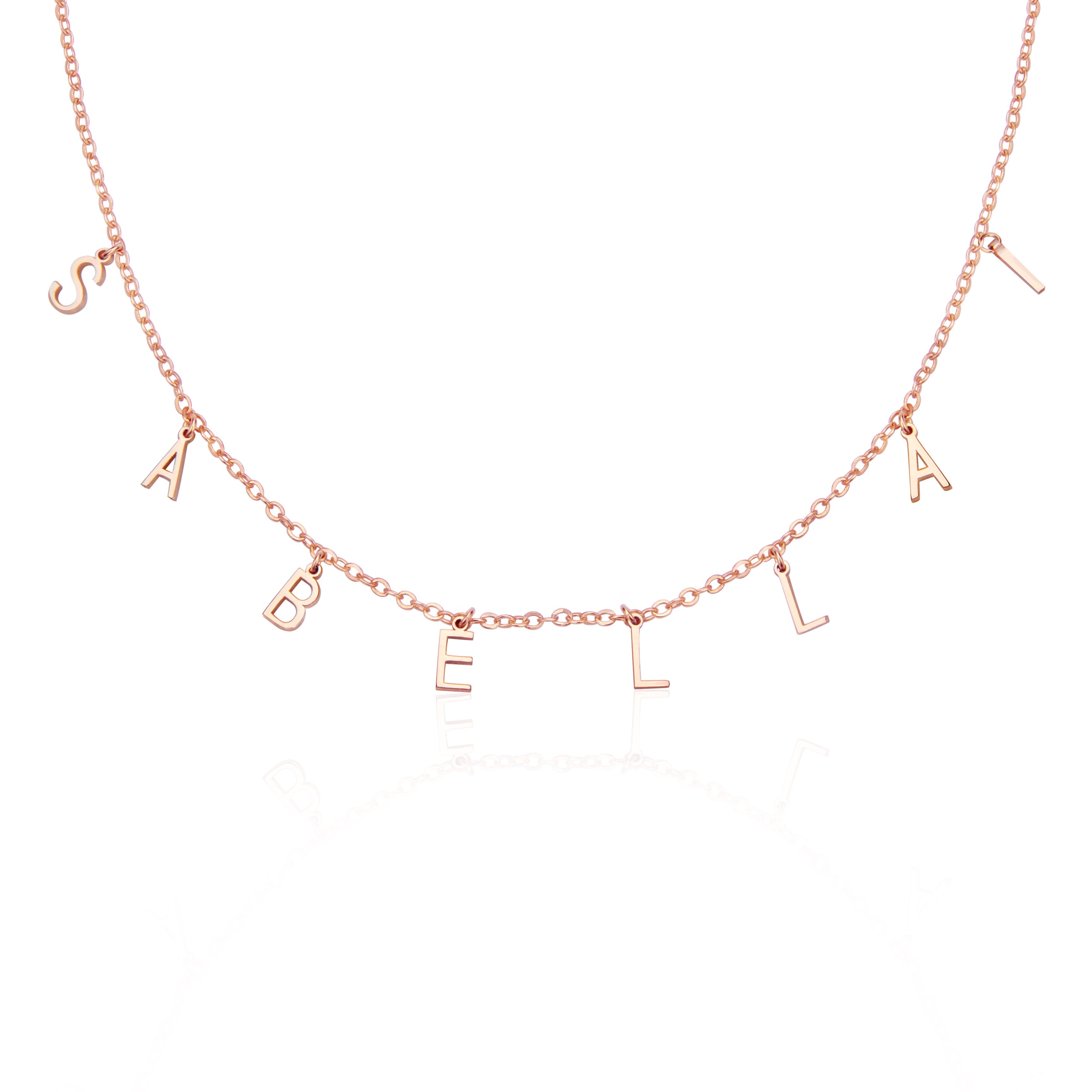 Personalized Initial Name Choker-A Loves Gift
