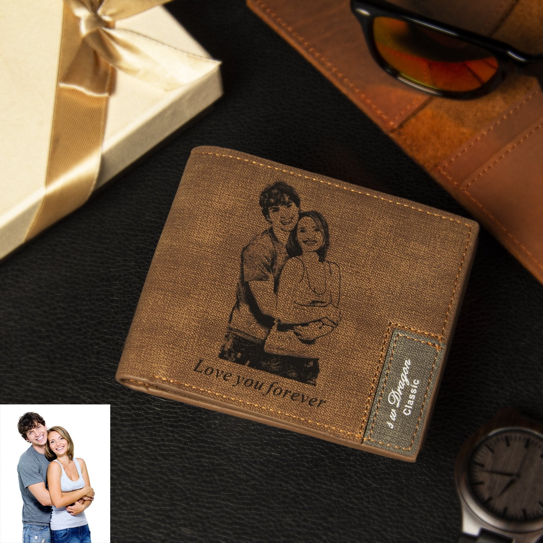 Personalized Photo Men's Wallet-A Loves Gift