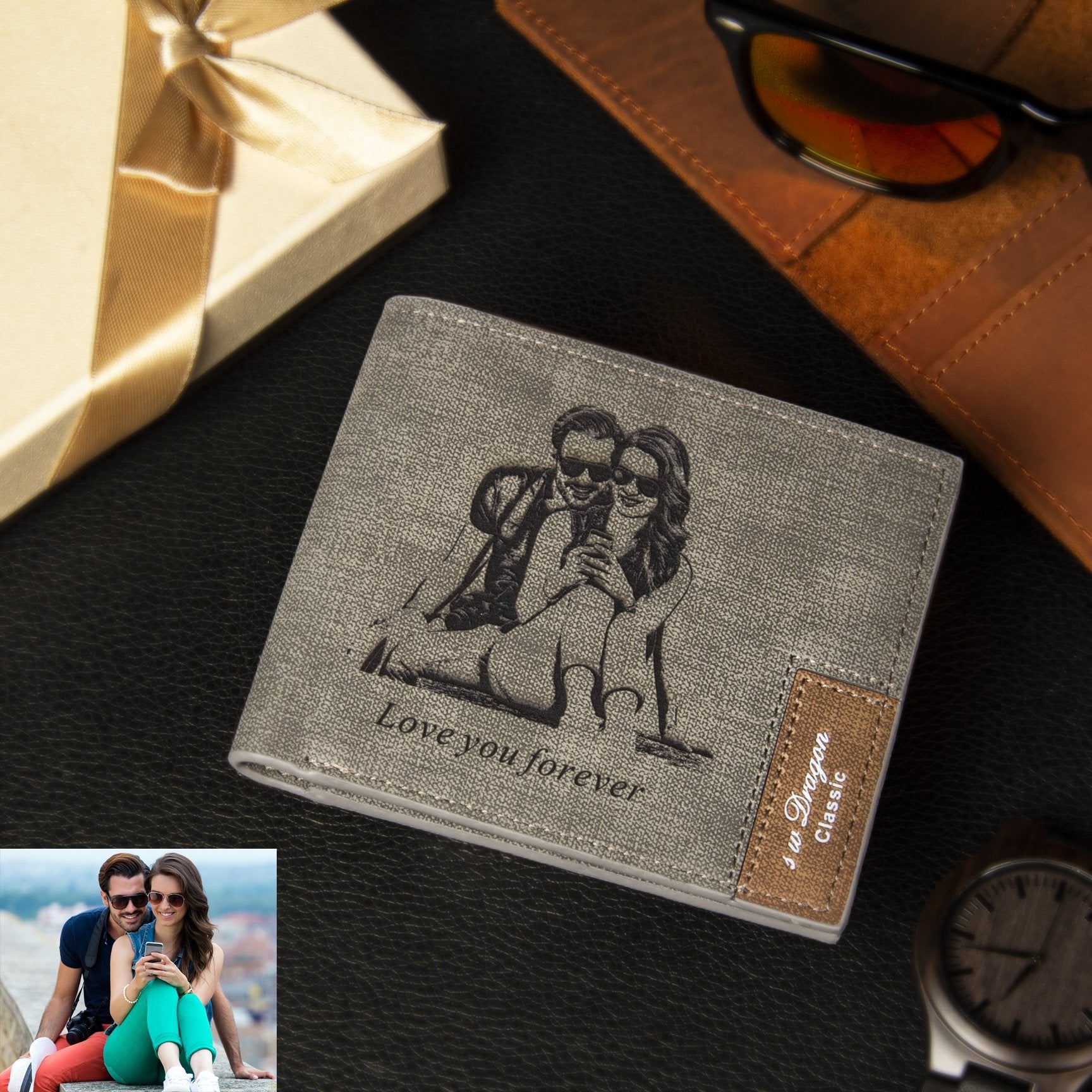 Personalized Photo Men's Wallet-A Loves Gift