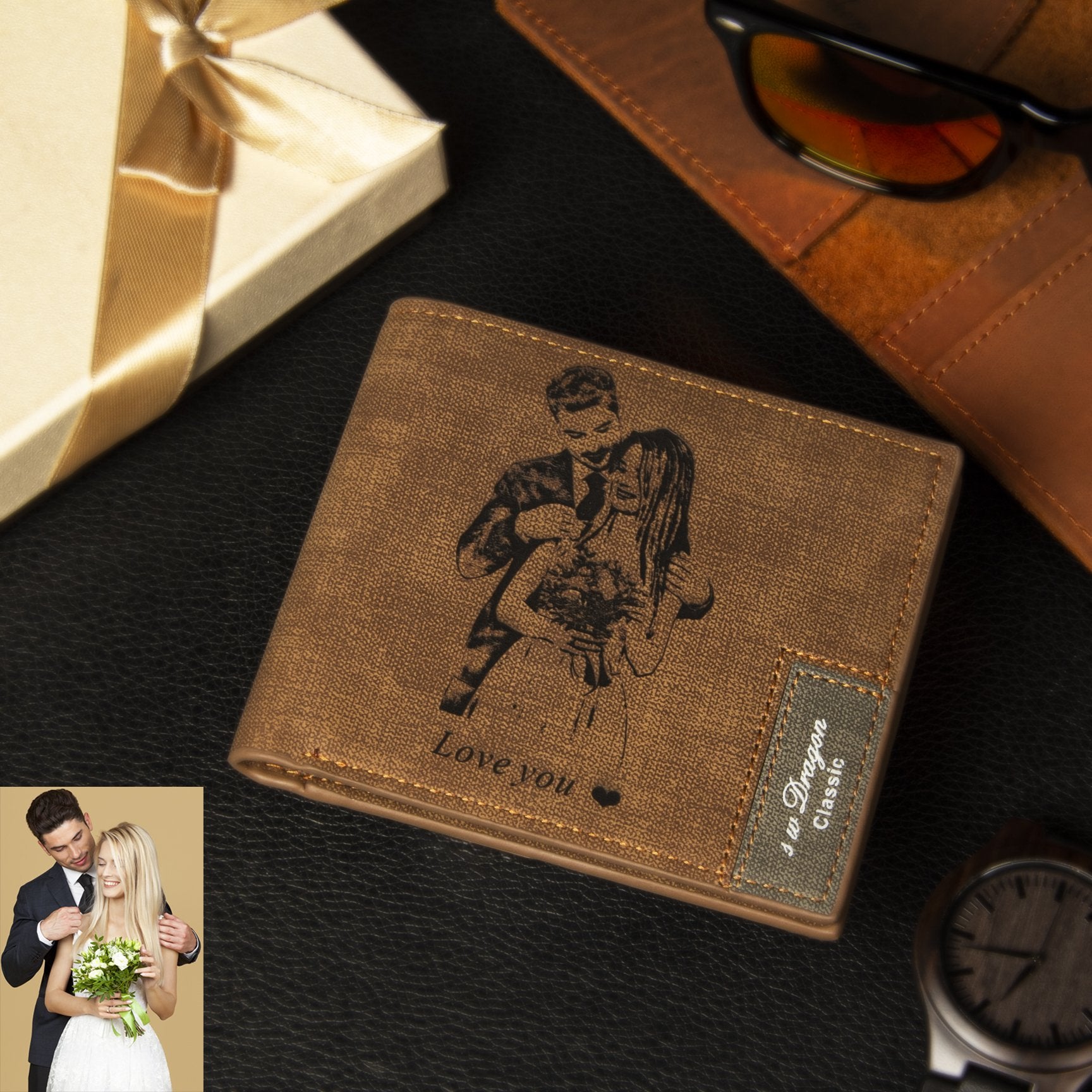 Personalized Photo Men's Wallet-A Loves Gift