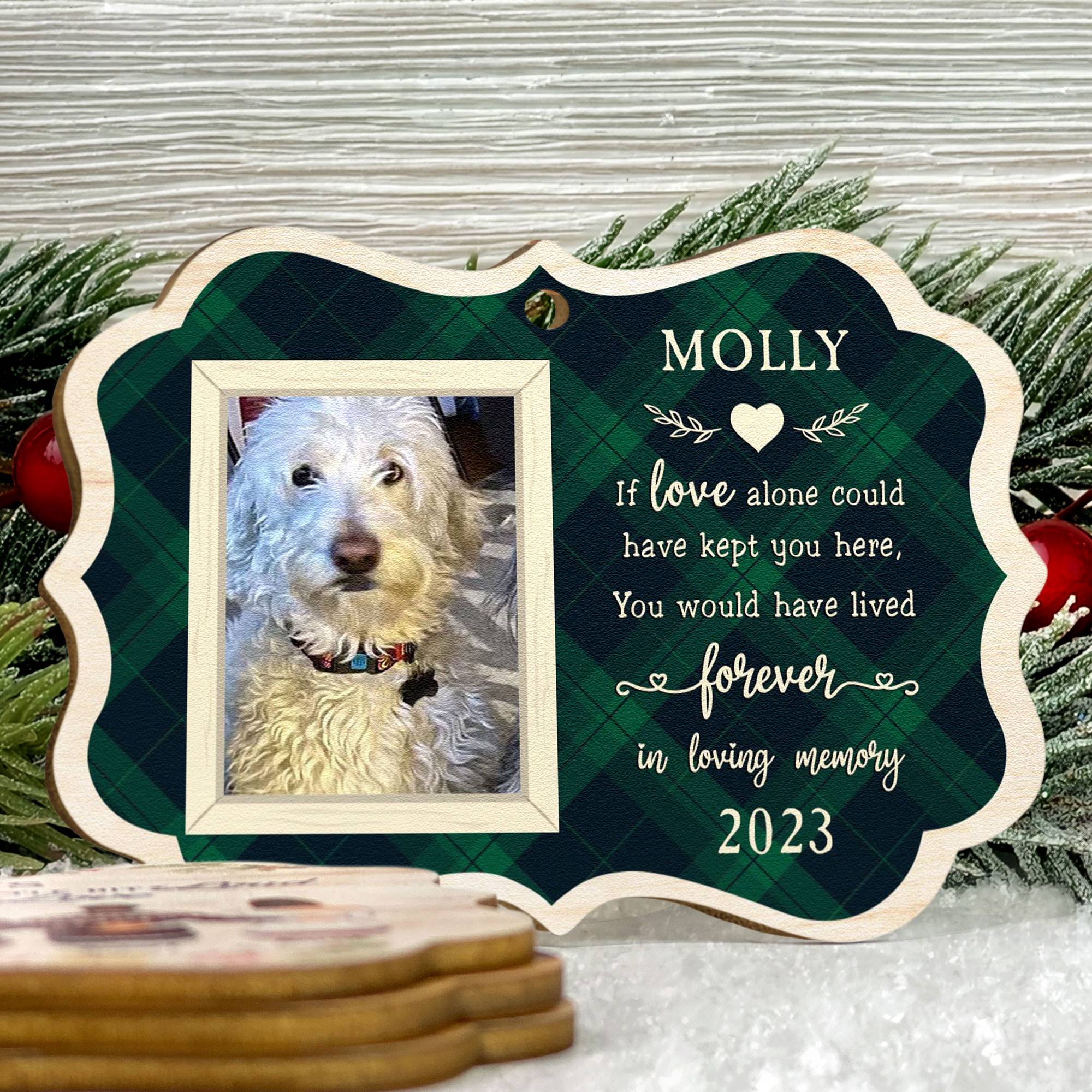 If Love Alone Could Have Kept You- Personalized Wooden Photo Ornament