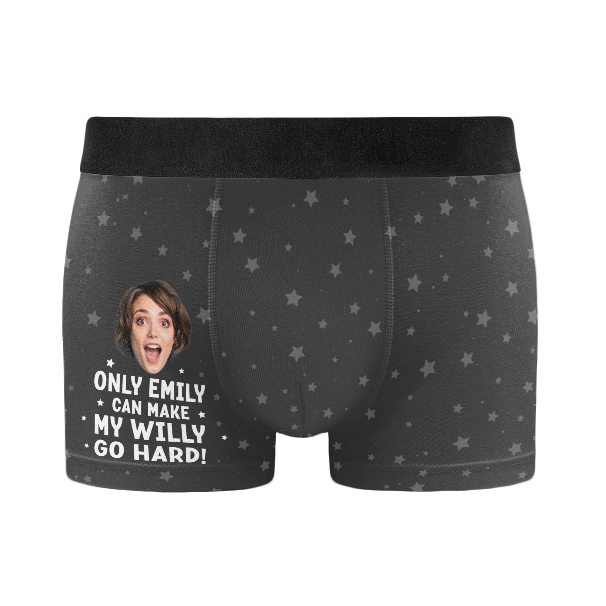Make My Willy Go Hard - Personalized Photo Men's Boxer Briefs - Loving, Valentine Gift For Husband, Boyfriend, Life Partner, Lover