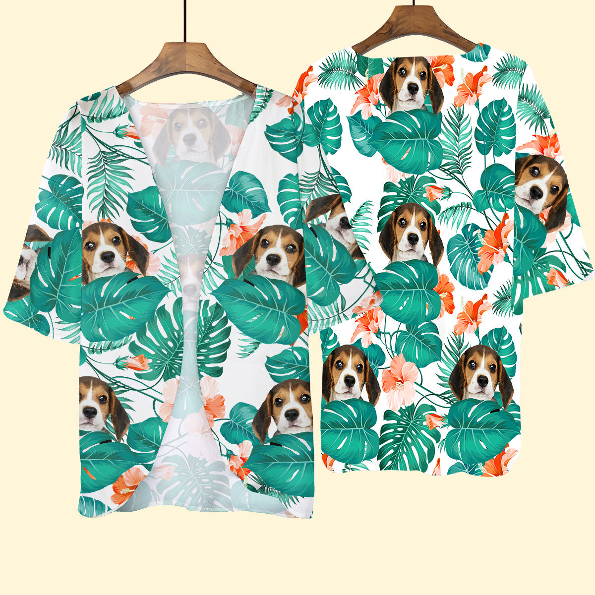 Summer - Custom Face - Personalized Photo Women's Kimono Chiffon Cover Up