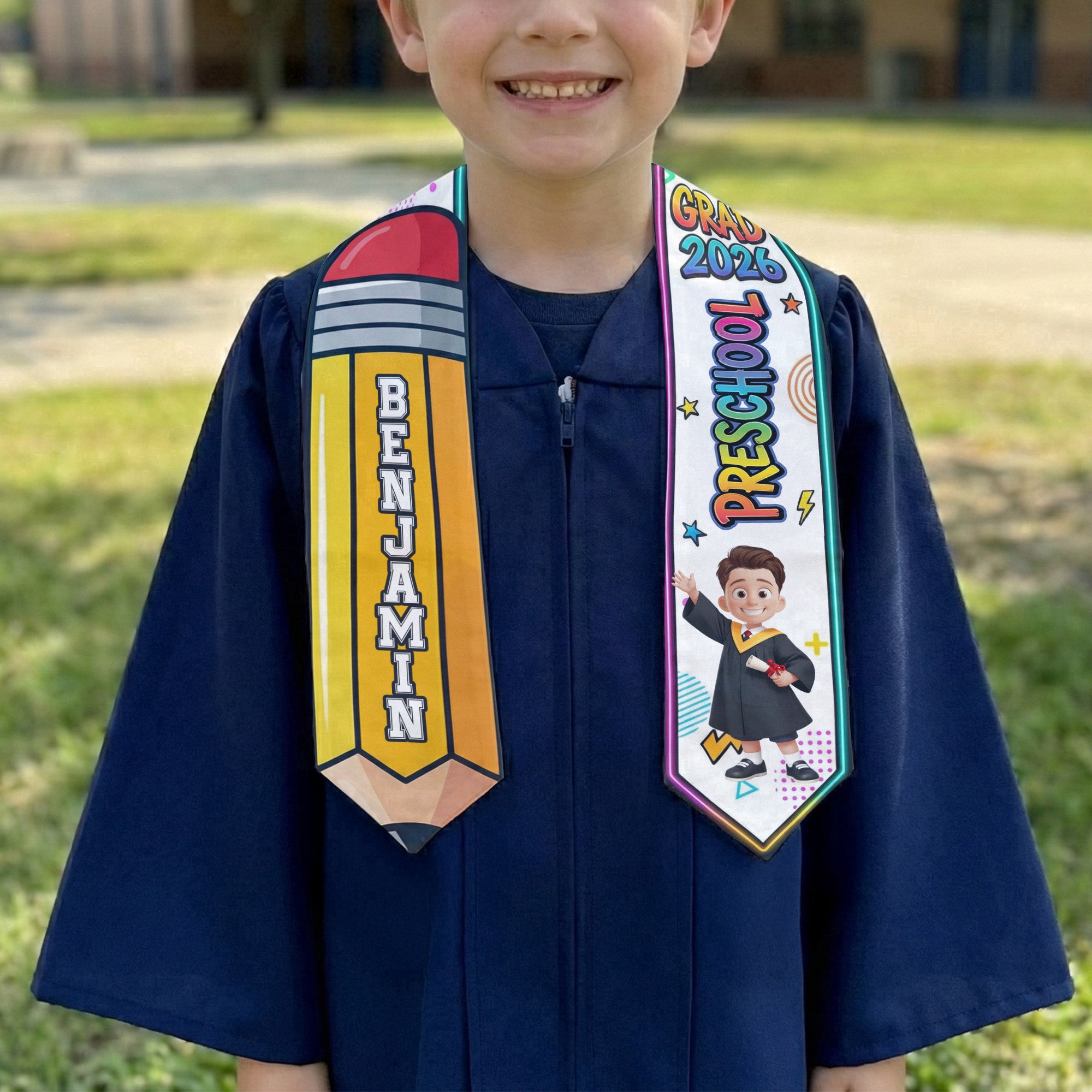 Preschool Kindergarten Graduation - Personalized Graduation Stole