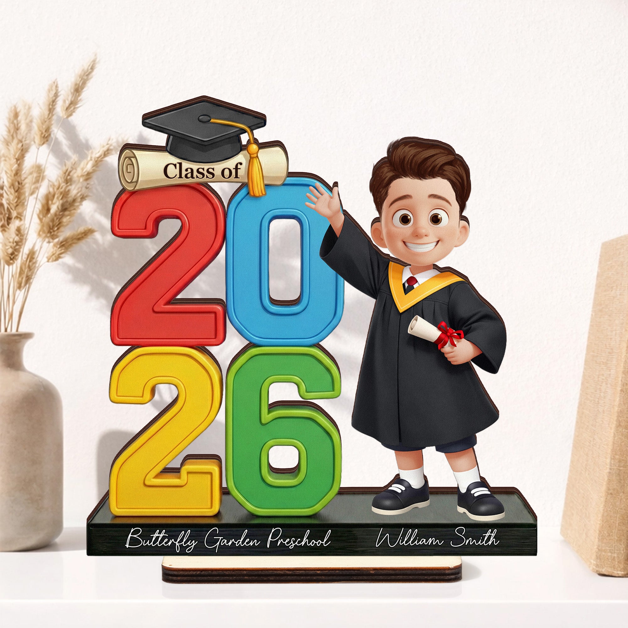 Preschool Kindergarten Graduation - Personalized Wooden Plaque