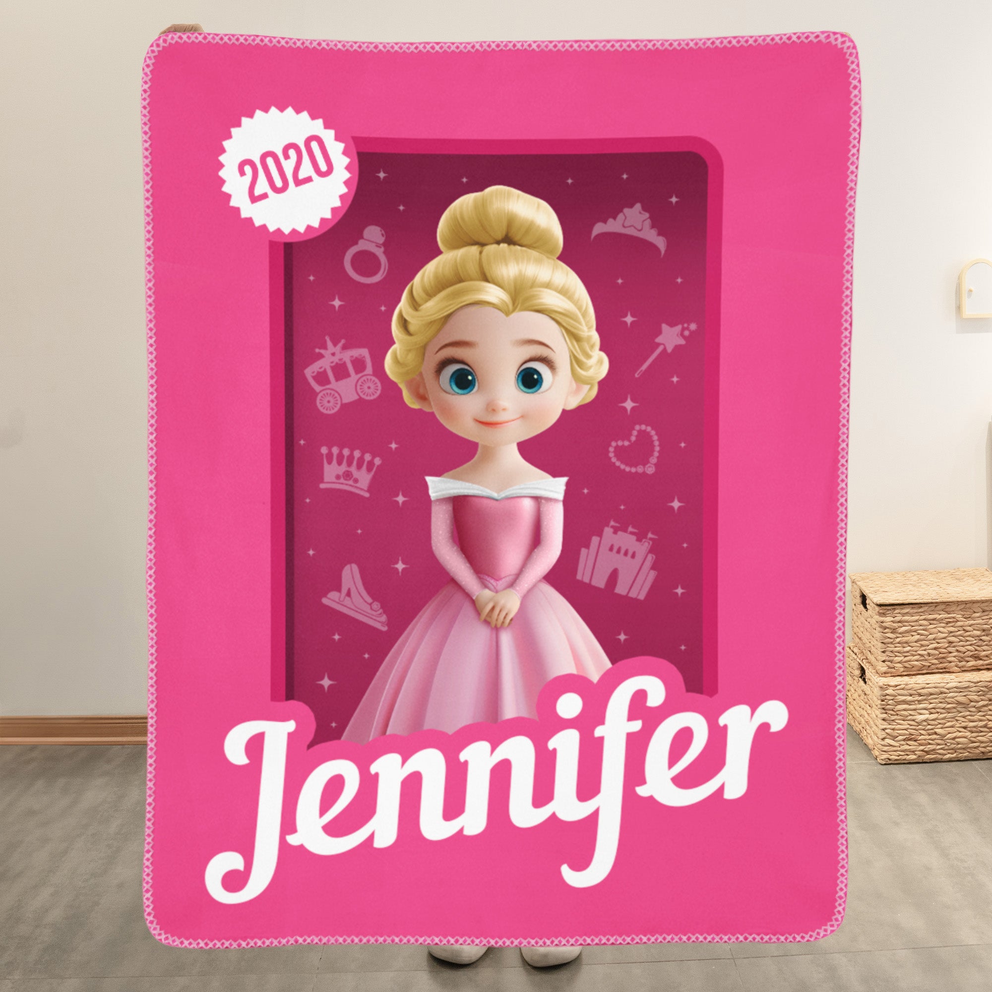 Princess Toy Box - Gift For Daughter - Personalized Blanket