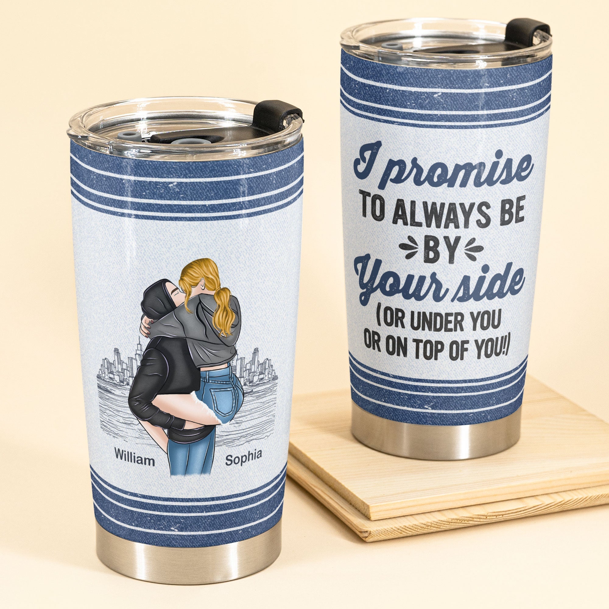 Promise To Always Be By Your Side - Personalized Tumbler