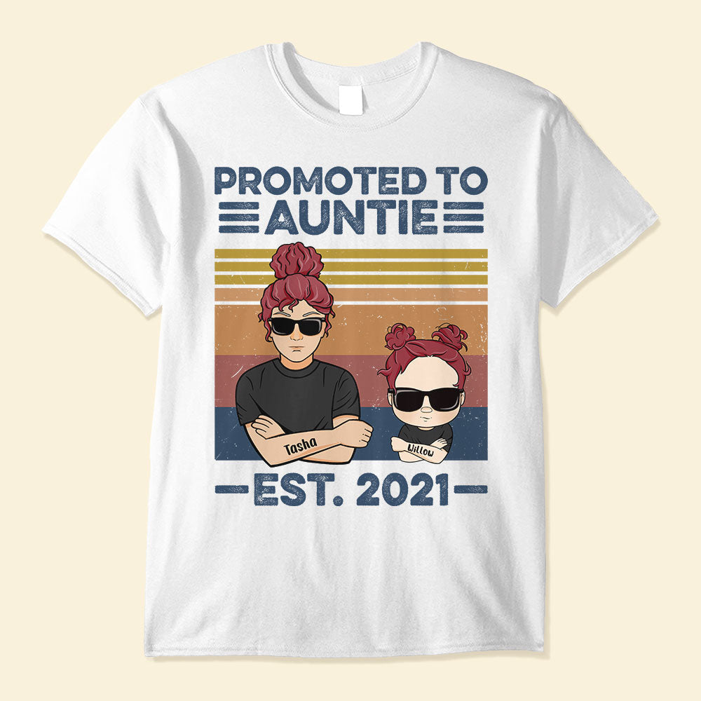 Promoted To Auntie, Family Custom Shirt, Gift For Aunties
