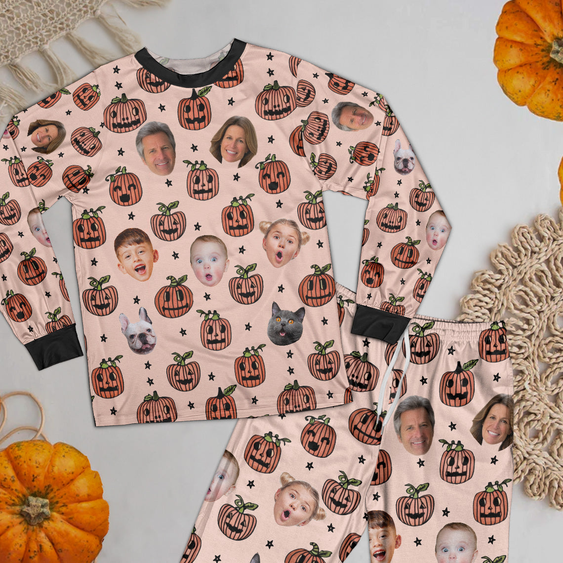 Pumpkin Halloween - Personalized Photo Pajama Set