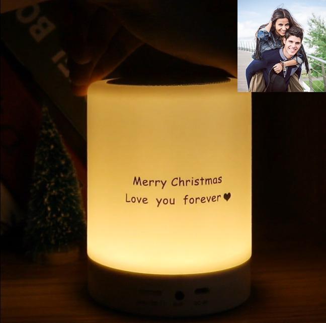 Personalized Photo Night Light - Bluetooth Music Player-A Loves Gift