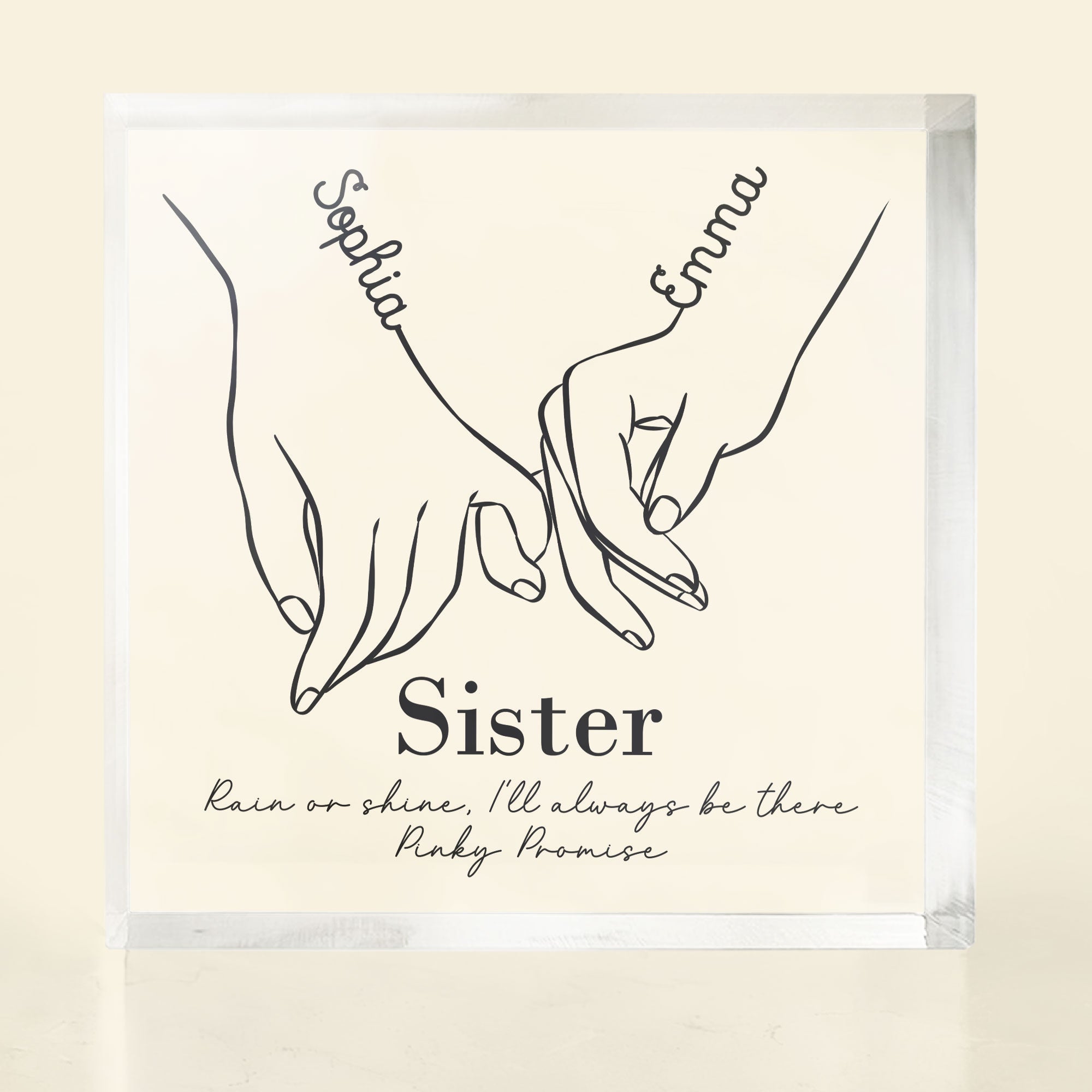Rain Or Shine, I'll Always Be There - Personalized Custom Square-Shaped Acrylic Plaque
