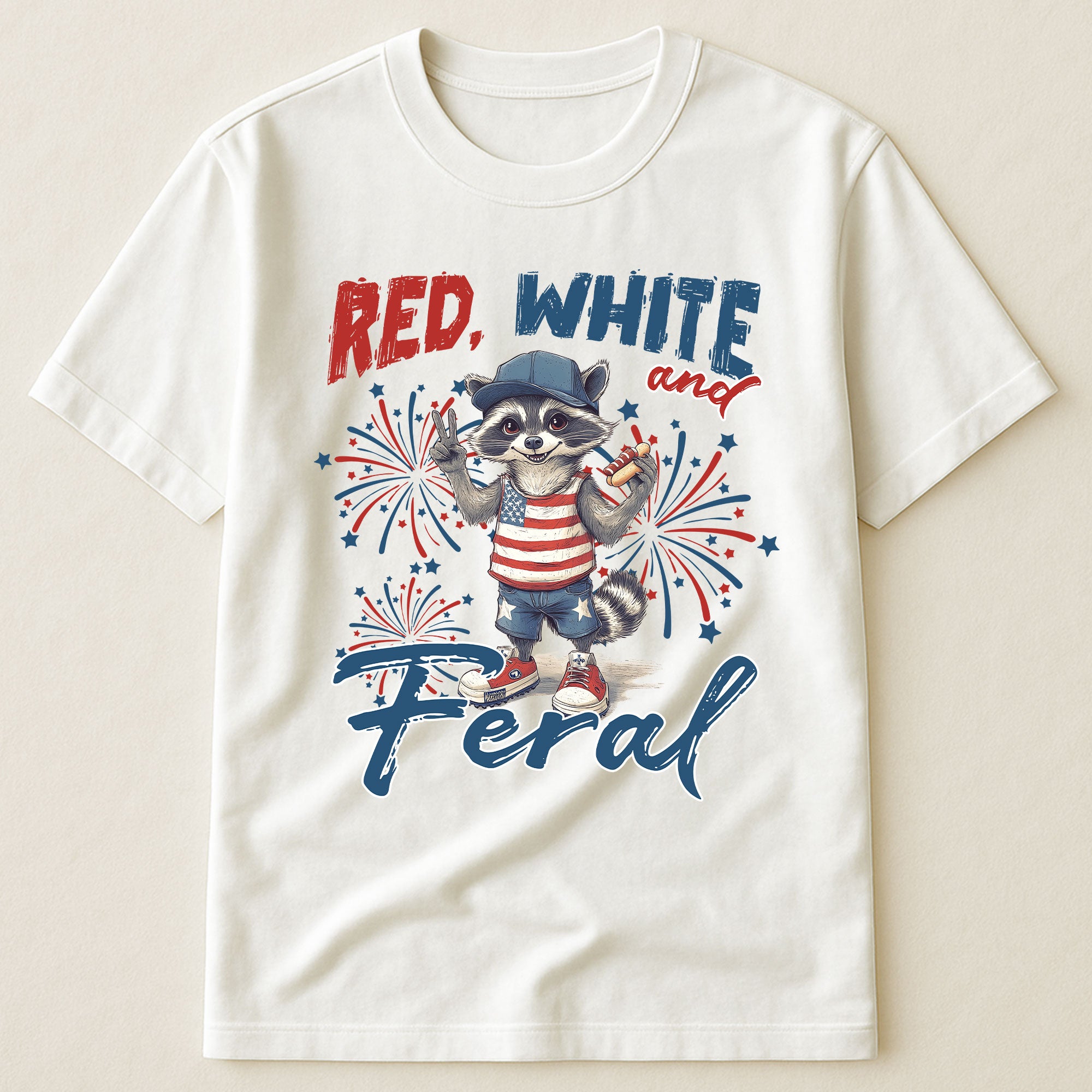 Red White And Feral/Bruh/Boujee/Goose 4th Of July - Personalized Shirt
