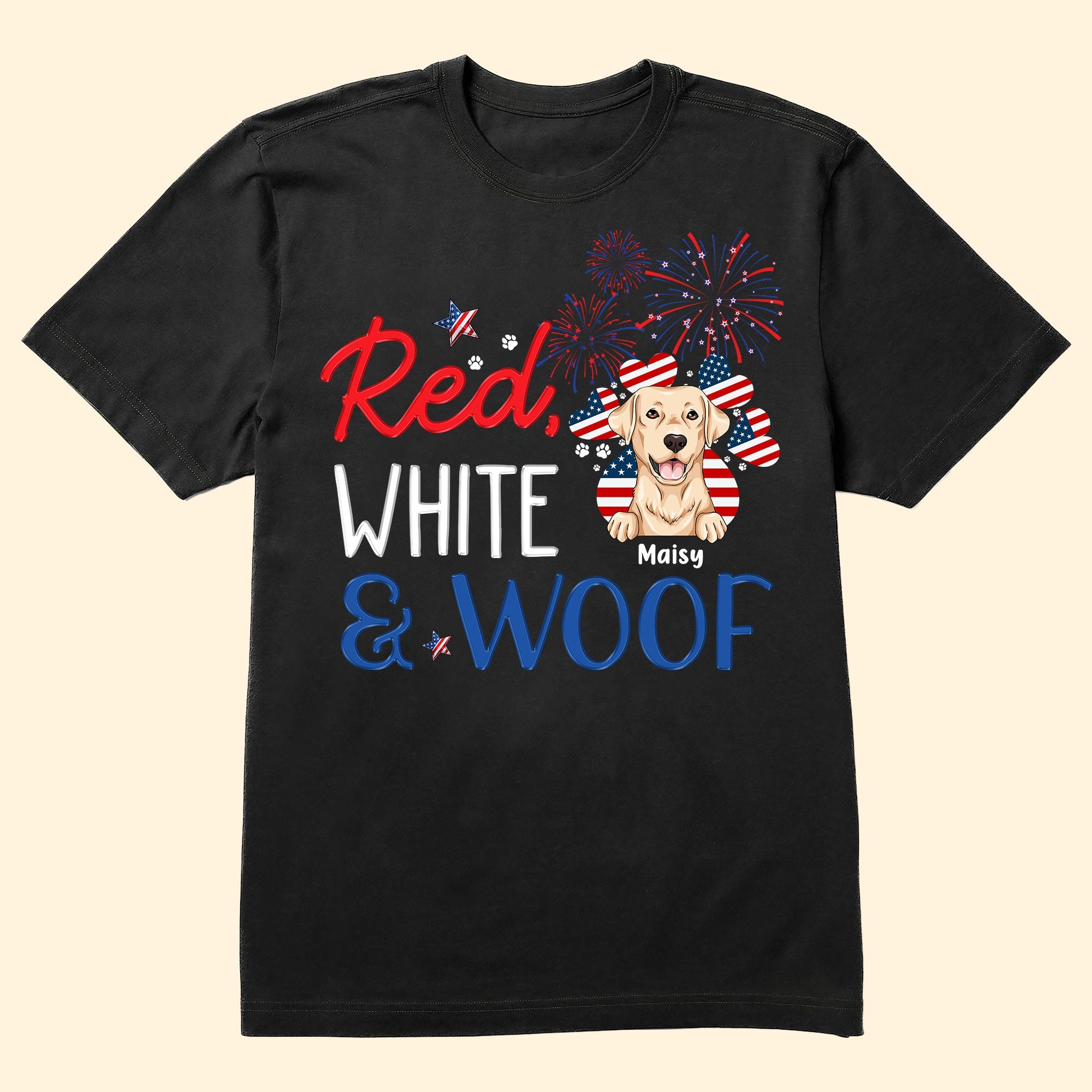 Red, White & Woof - Personalized Shirt