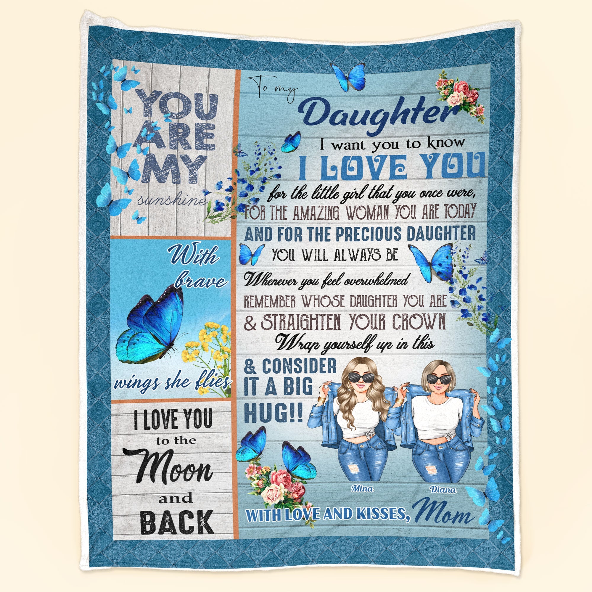 Remember Whose Daughter You Are - Personalized Blanket
