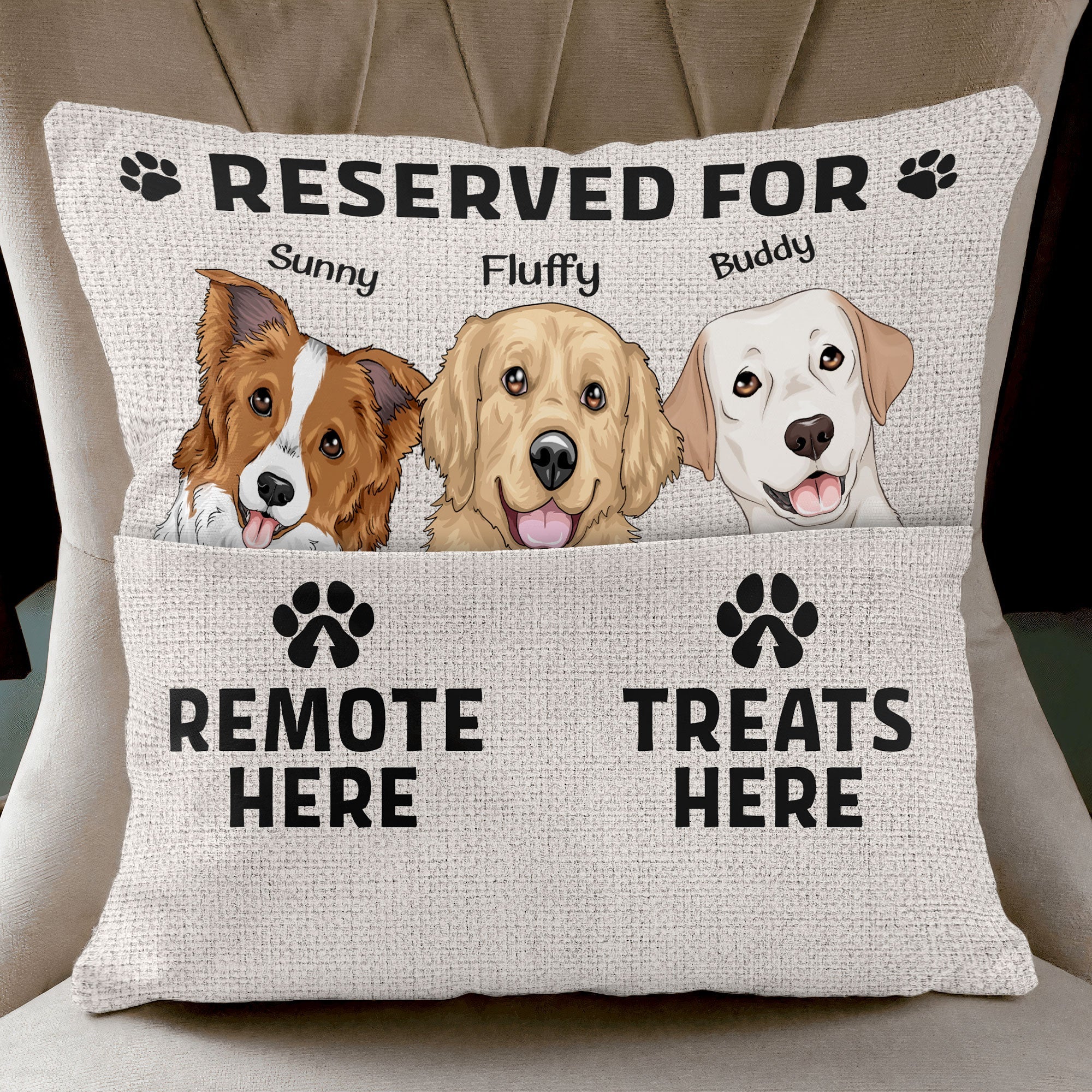 Reserved For - Personalized Pocket Pillow (Insert Included)