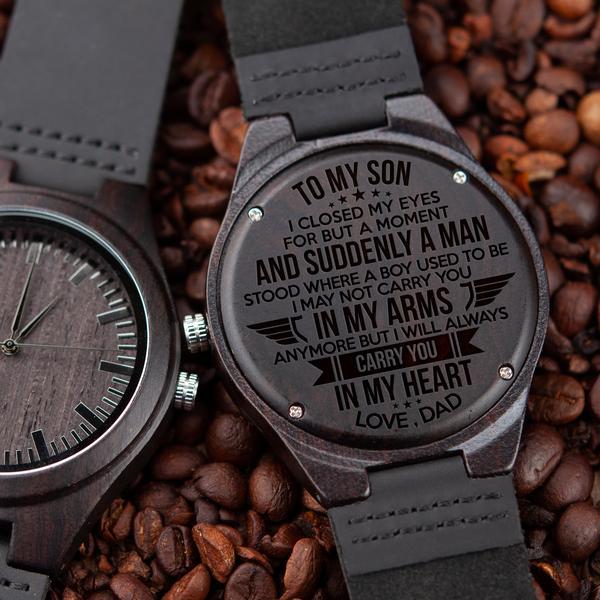 SON DAD - CARRY YOU - WOOD WATCH