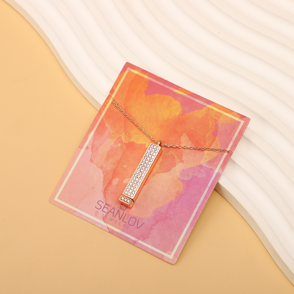 Retractable ‘I Love You’ Secret Message Bar Necklace-A Loves Gift