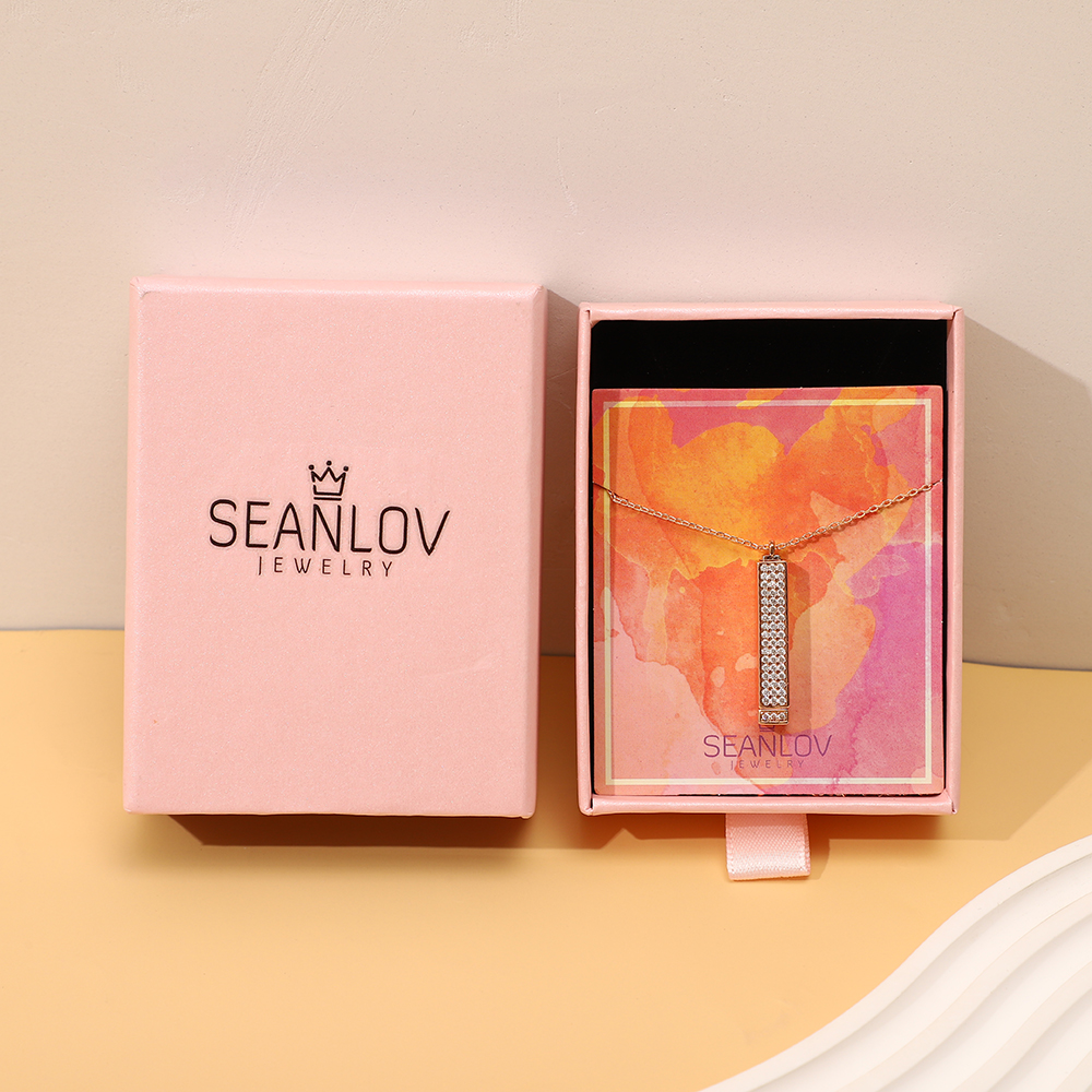 Retractable ‘I Love You’ Secret Message Bar Necklace-A Loves Gift