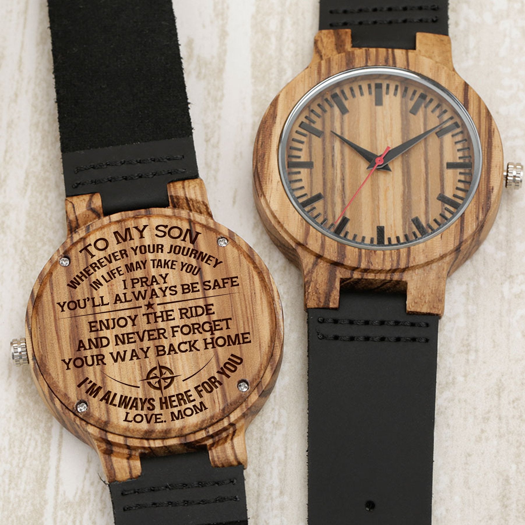 SON MOM - ENJOY THE RIDE 2 - BROWN WOOD WATCH