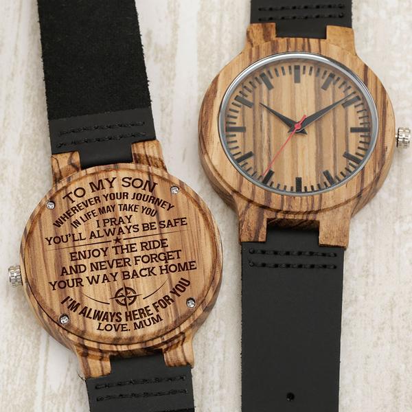 SON MUM - ENJOY THE RIDE 2 - BROWN WOOD WATCH
