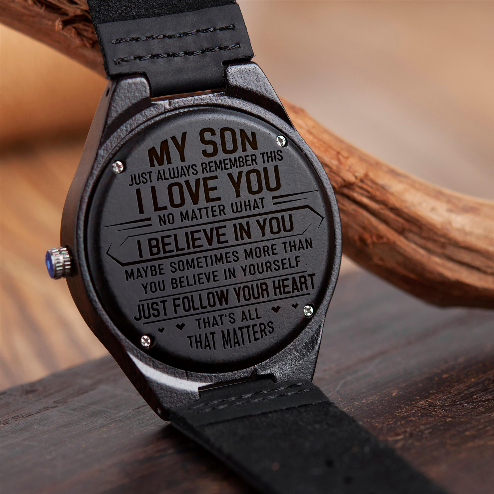 SON - FOLLOW YOUR HEART - WOOD WATCH-A Loves Gift