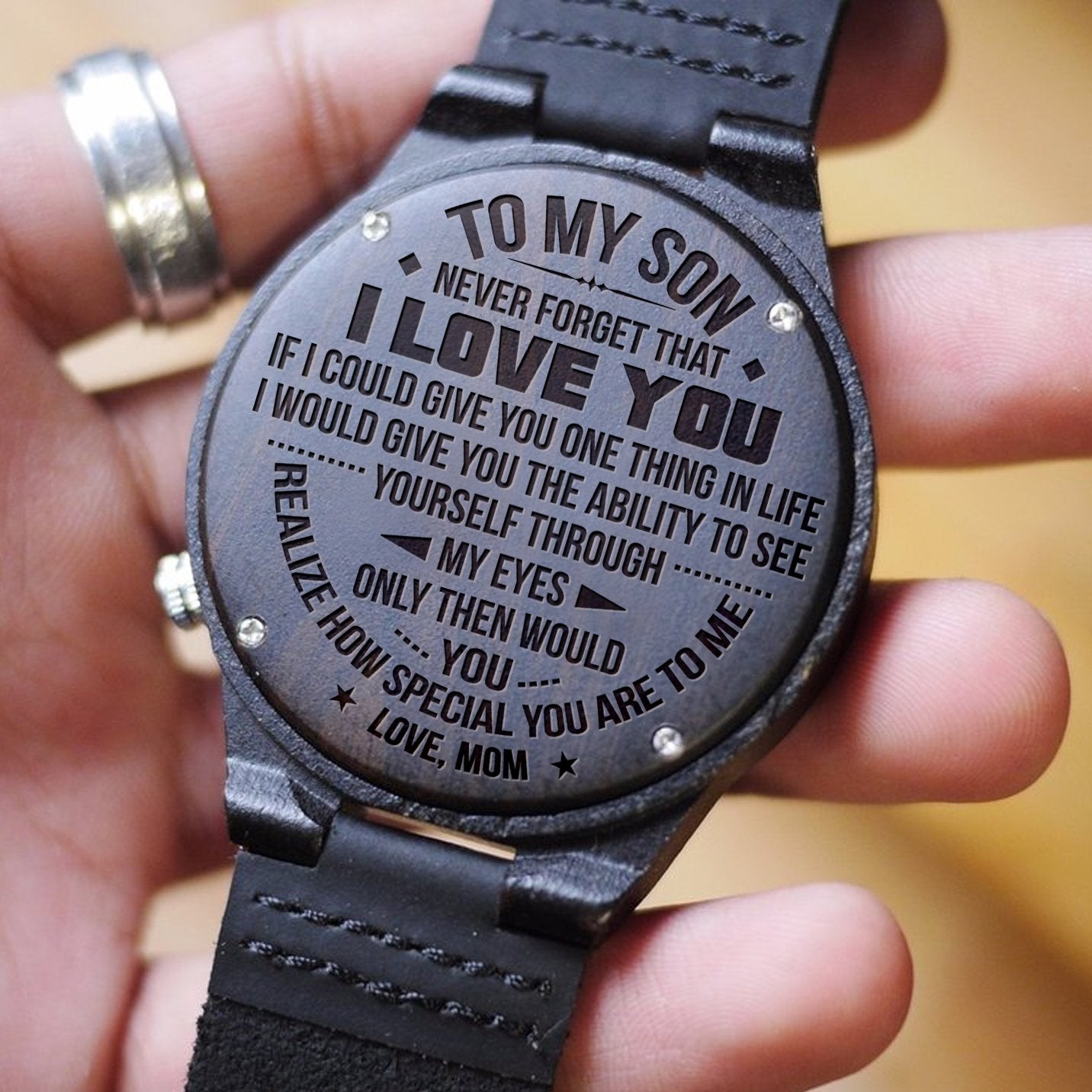 Engraved Wooden Watch - Great Gift For Your Son-A Loves Gift