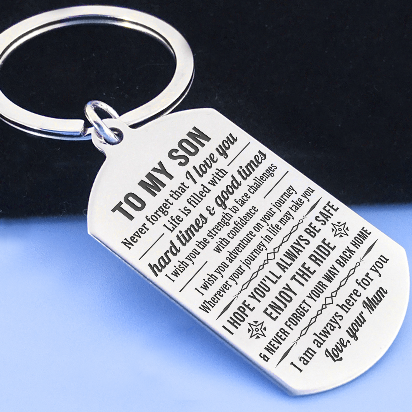 SON MUM - ON YOUR JOURNEY - KEY CHAIN 1-A Loves Gift