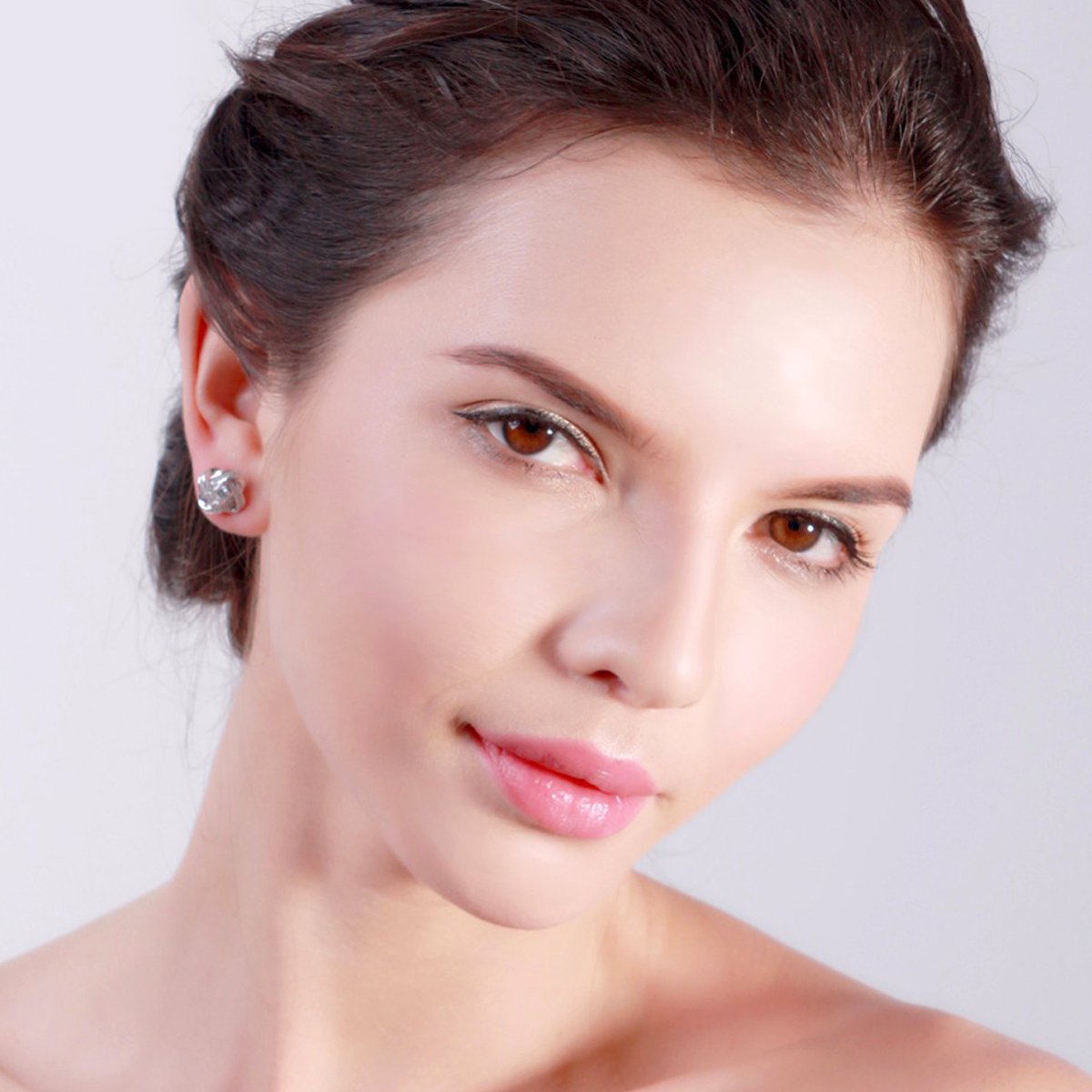 Silvertone Infinity Twist Stud Earring with  Luxe Crystals, , Riakoob Jewelry, Riakoob Jewelry  jewelryjewelry deals, swarovski crystal jewelry, groupon jewelry,, jewelry for mom,