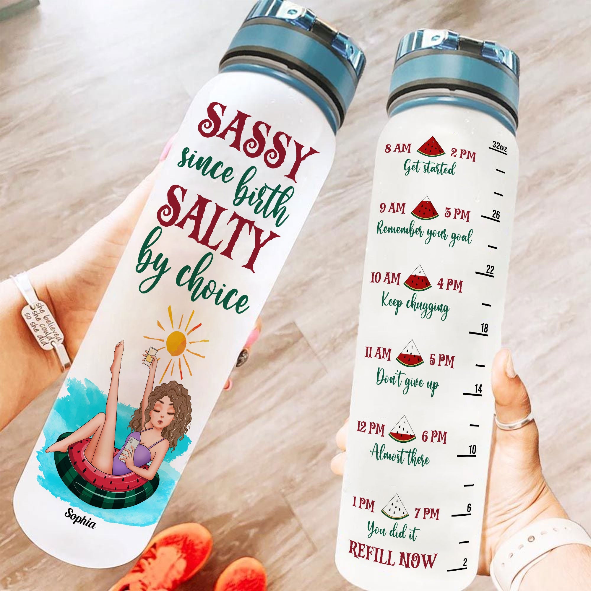 Salty By Choice - Personalized Tracker Bottle