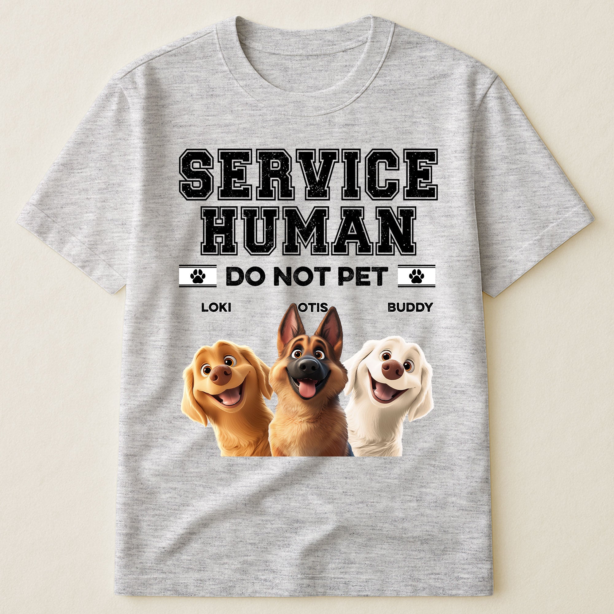 Service Human Do Not Pet Funny - Personalized Shirt