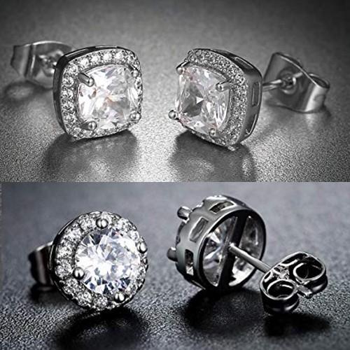 2 Pairs: Swarovski Elements Halo Goldtone Studs - 3 Finishes, , Riakoob Jewelry, Riakoob Jewelry  jewelryjewelry deals, swarovski crystal jewelry, groupon jewelry,, jewelry for mom,