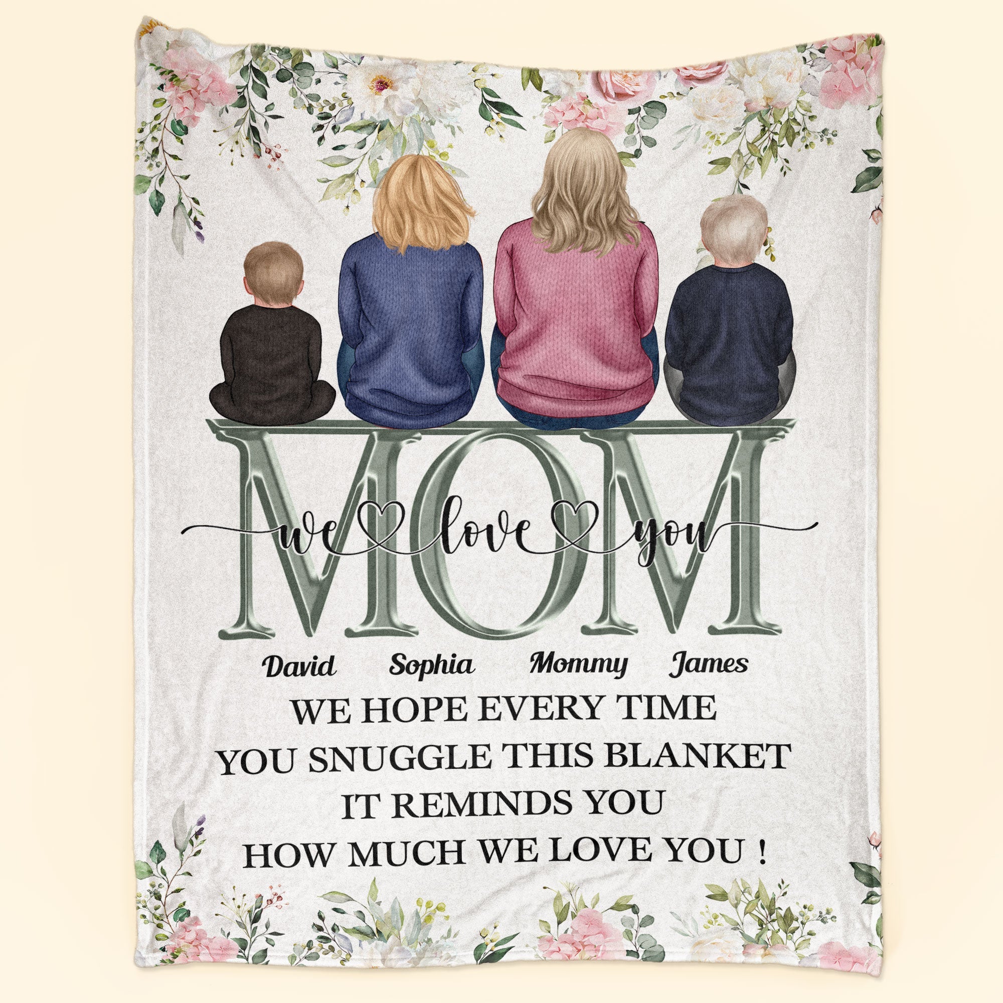 Snuggle This Blanket - It Reminds How Much We Love You  - Personalized Mom Blanket
