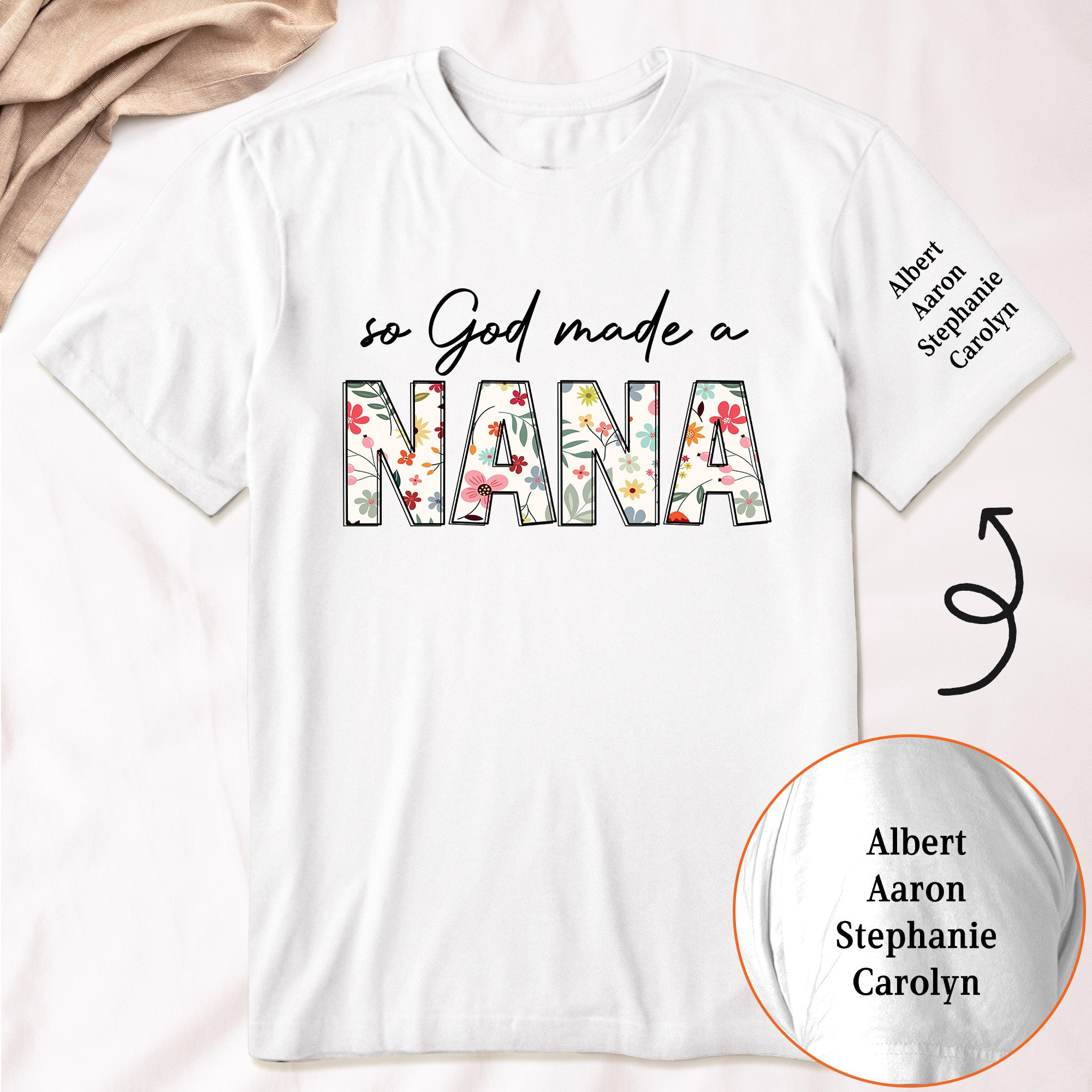 So God Made A Grandma - Personalized Shirt
