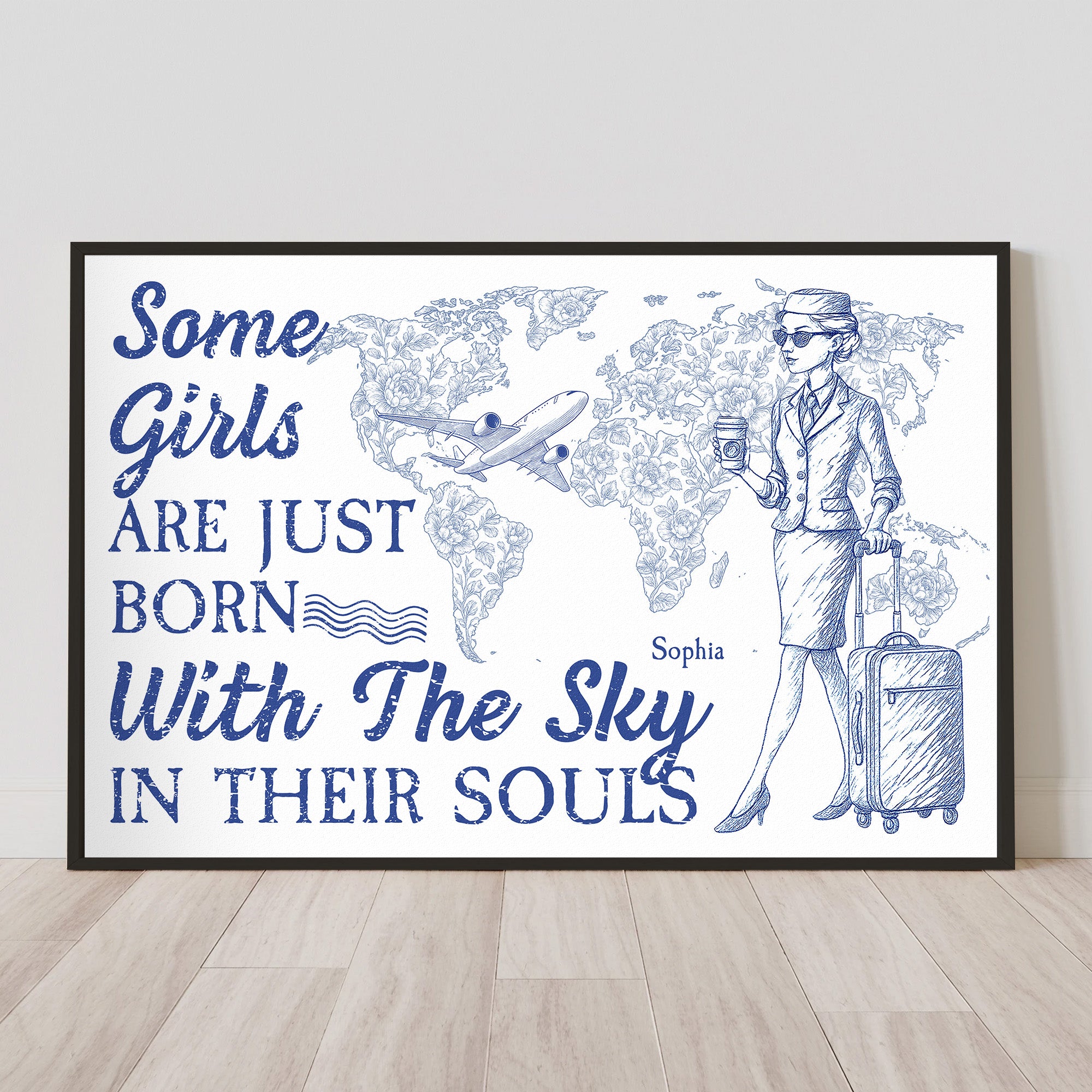 Some Girls Are Just Born With The Sky - Personalized Poster