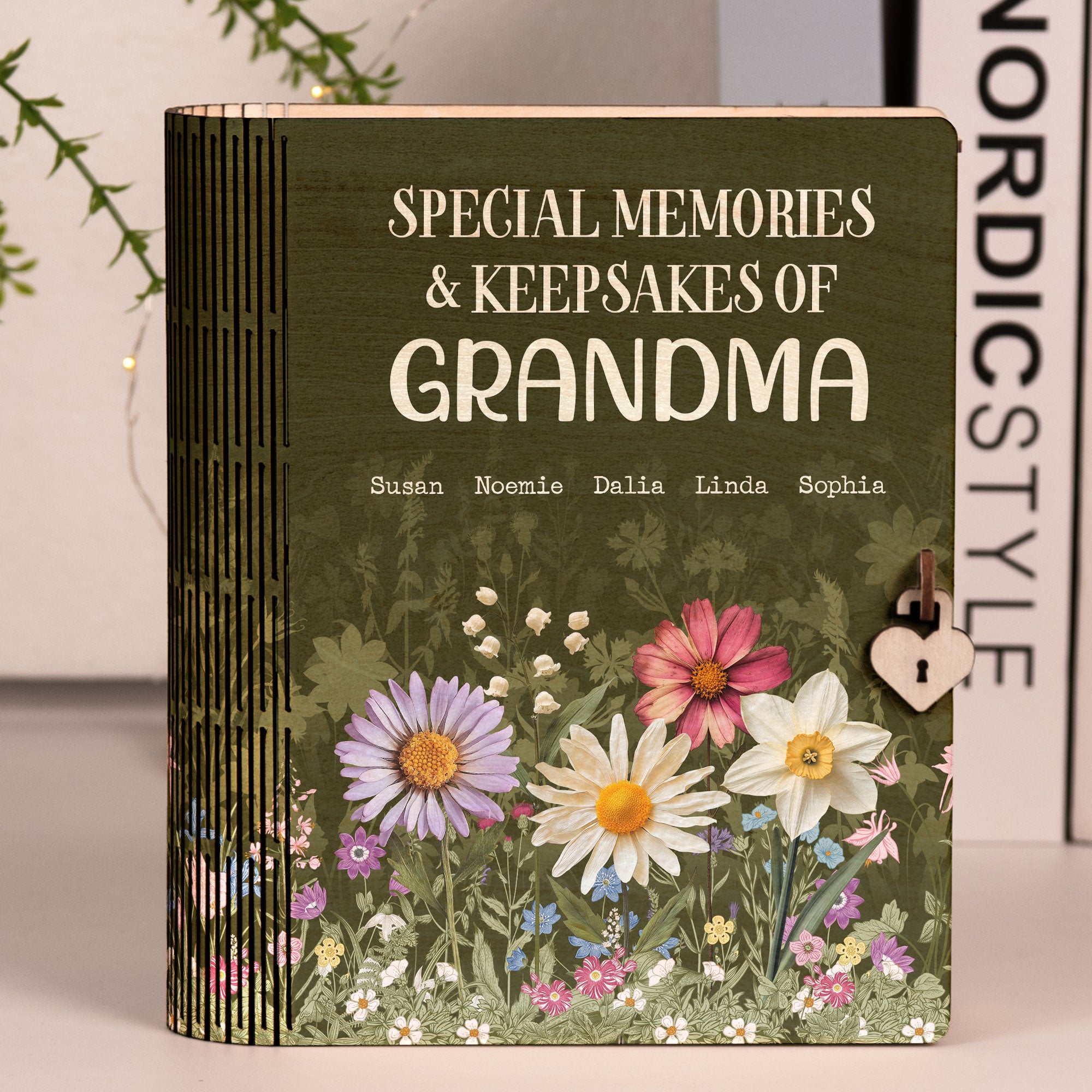 Special Memories & Keepsakes Of Grandma - Personalized Wooden Book Box