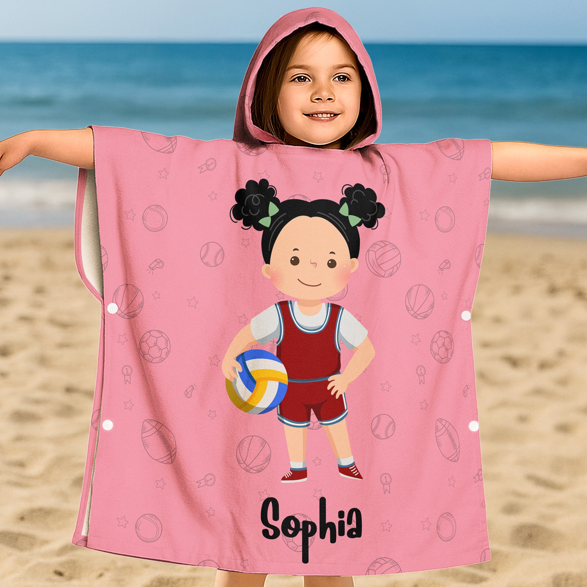 Sport Kids - Personalized Photo Kids Hooded Towel