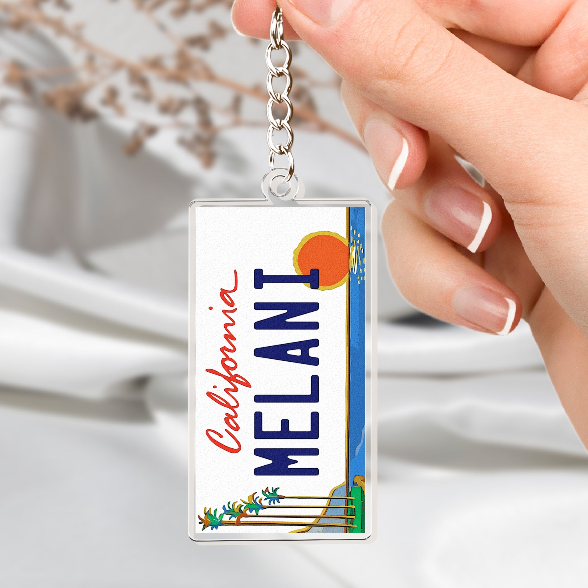 State License Plate - Personalized Acrylic Keychain