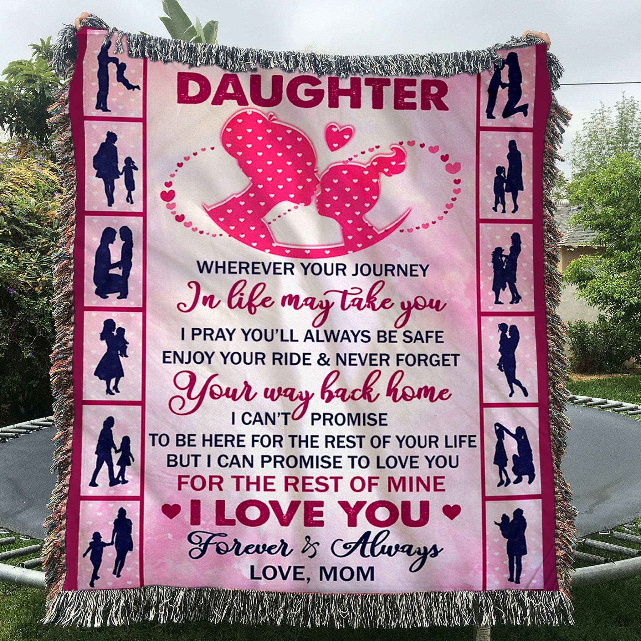 Custom Woven Blanket To My Daughter Woven Throw Blanket - Gift for Daughter - 50x60-A Loves Gift