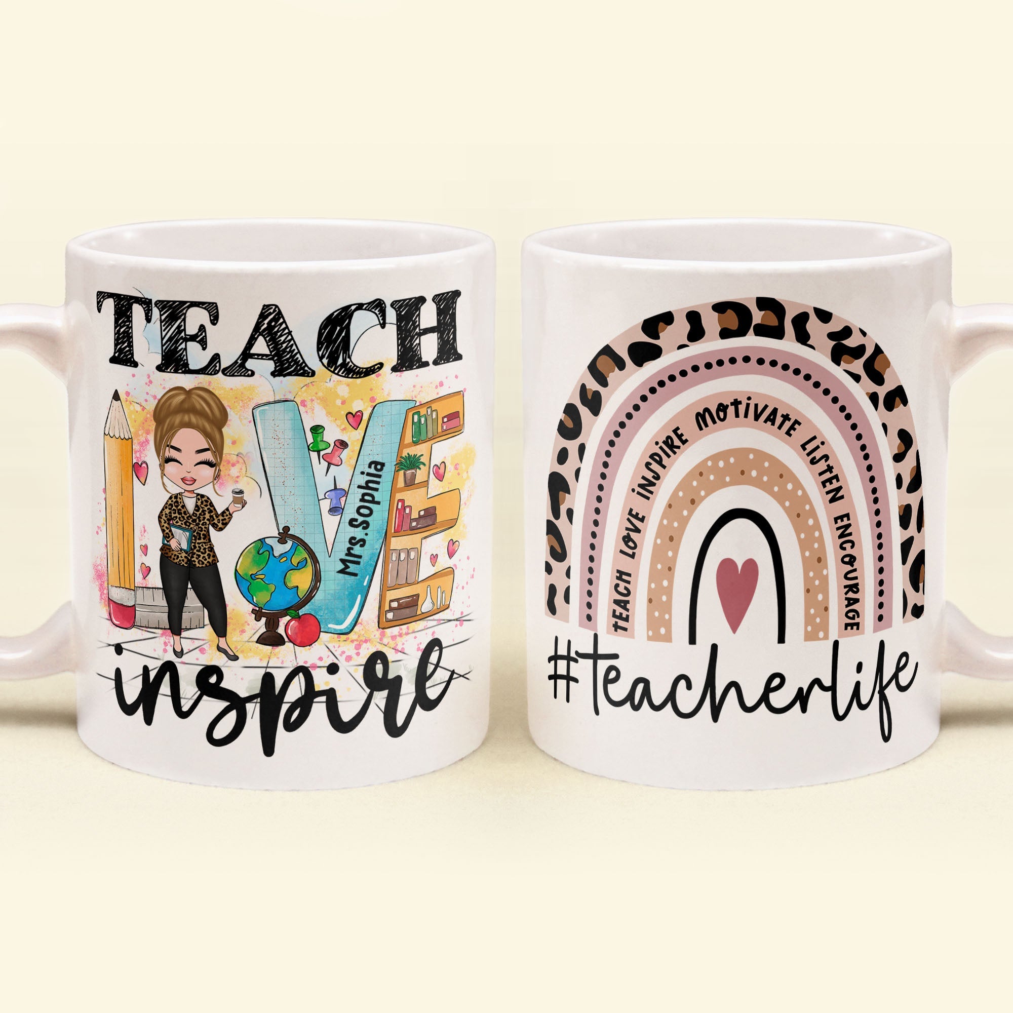 Teacher Life  - Personalized Mug - Birthday Gift For Teachers
