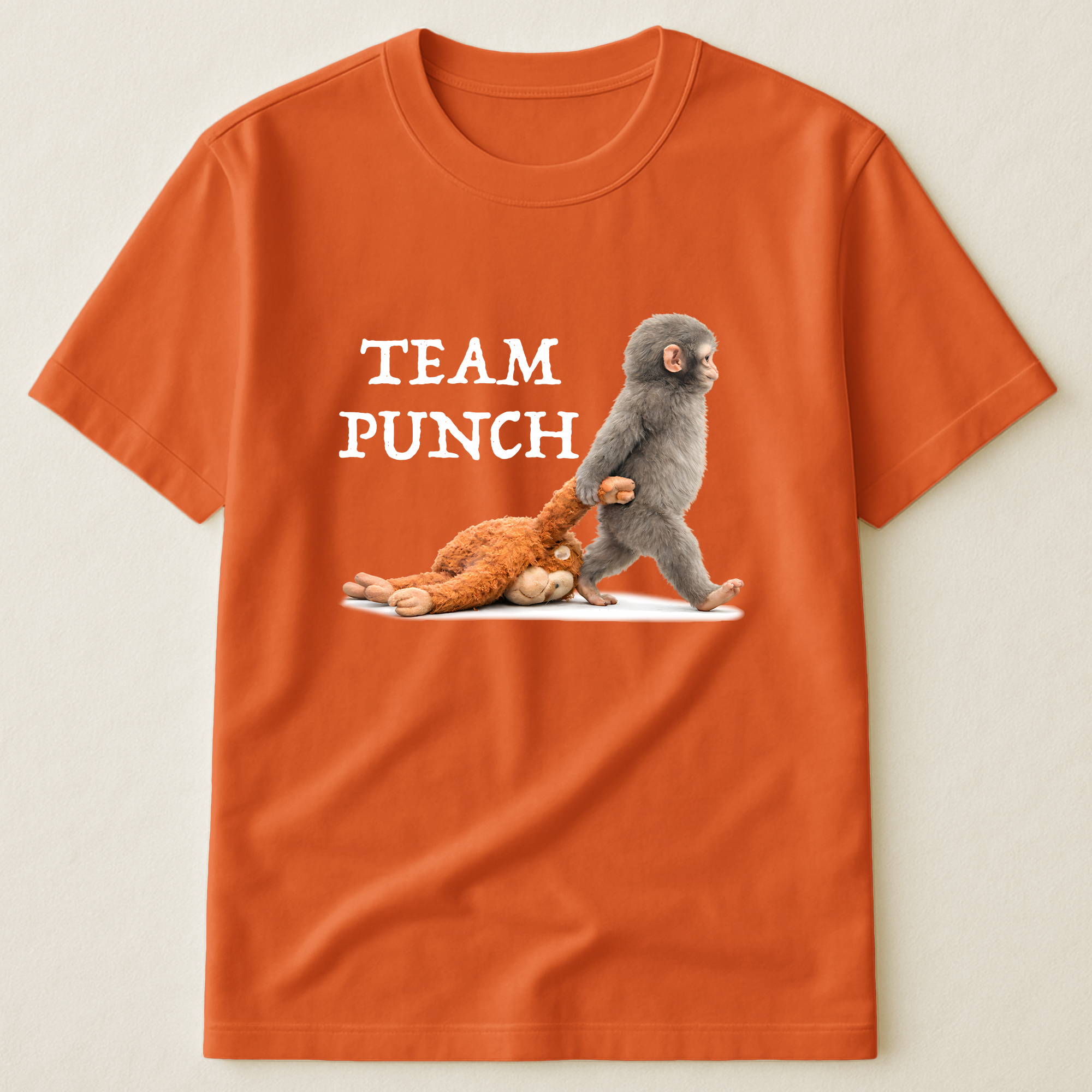 Team Punch Baby Monkey Punch - Support Animal, Peace Lovers - Shirt
