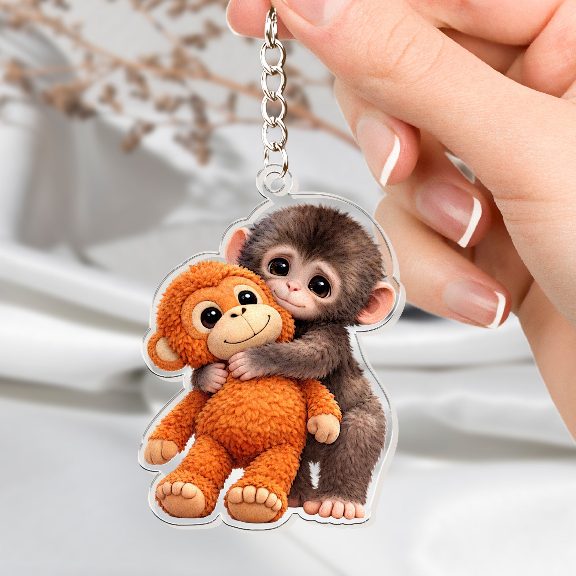 Team Punch, Punch The Abandoned Baby Monkey, Punch Support - Keychain