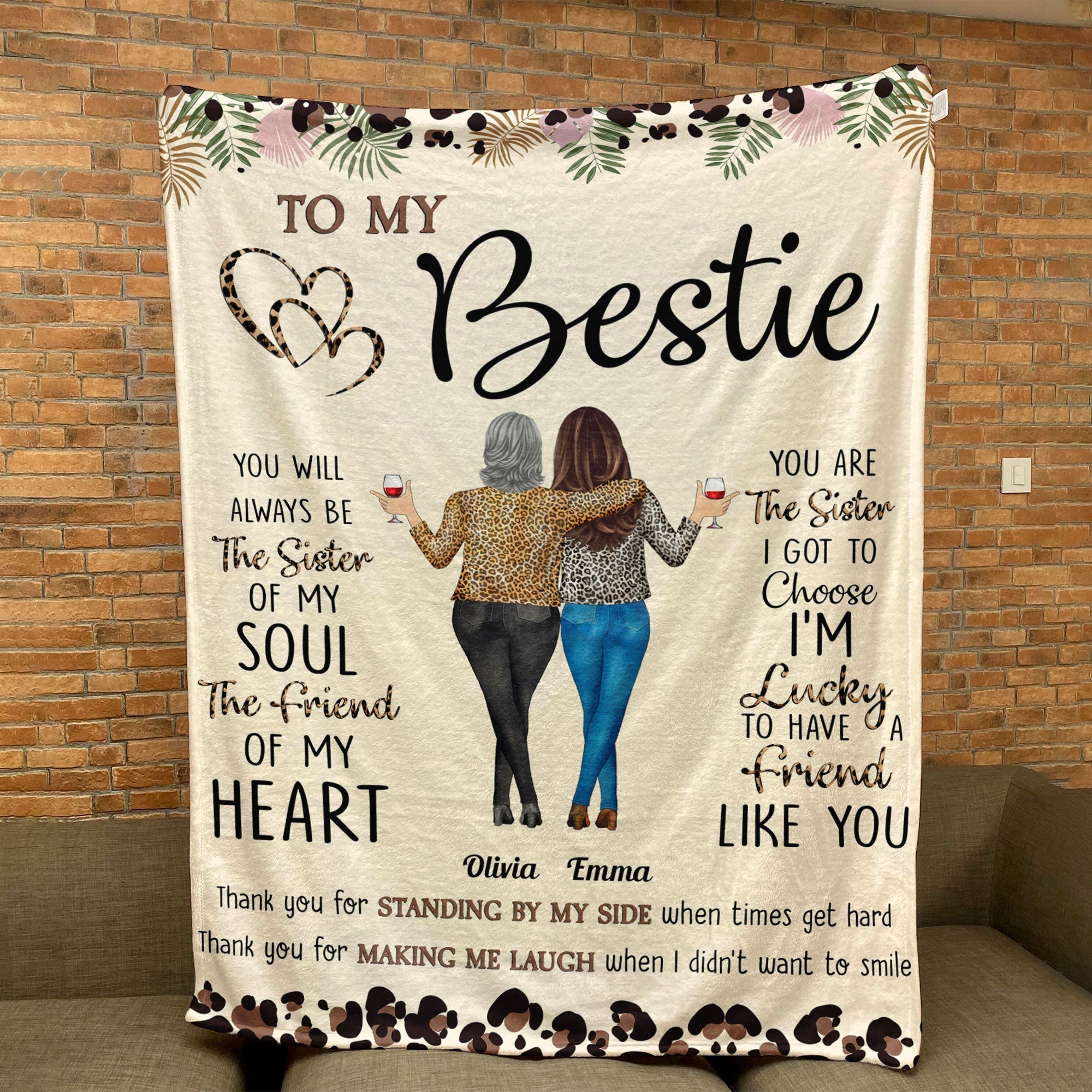 Thank You For Standing By My Side Friendship - Personalized Blanket - Ver 2, Gift For Friend