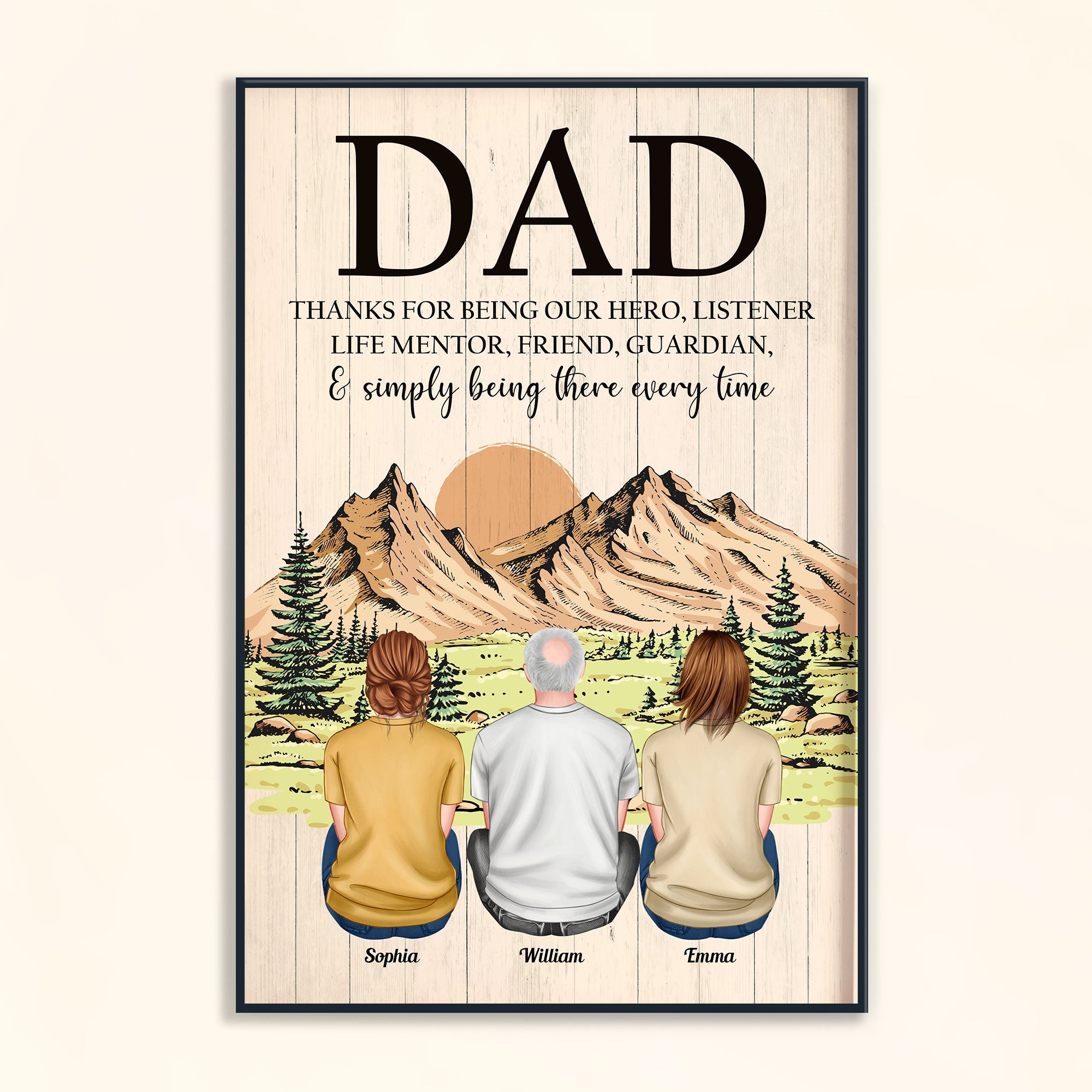 Thanks For Being Our Hero, Listener, Life Mentor - Personalized Poster