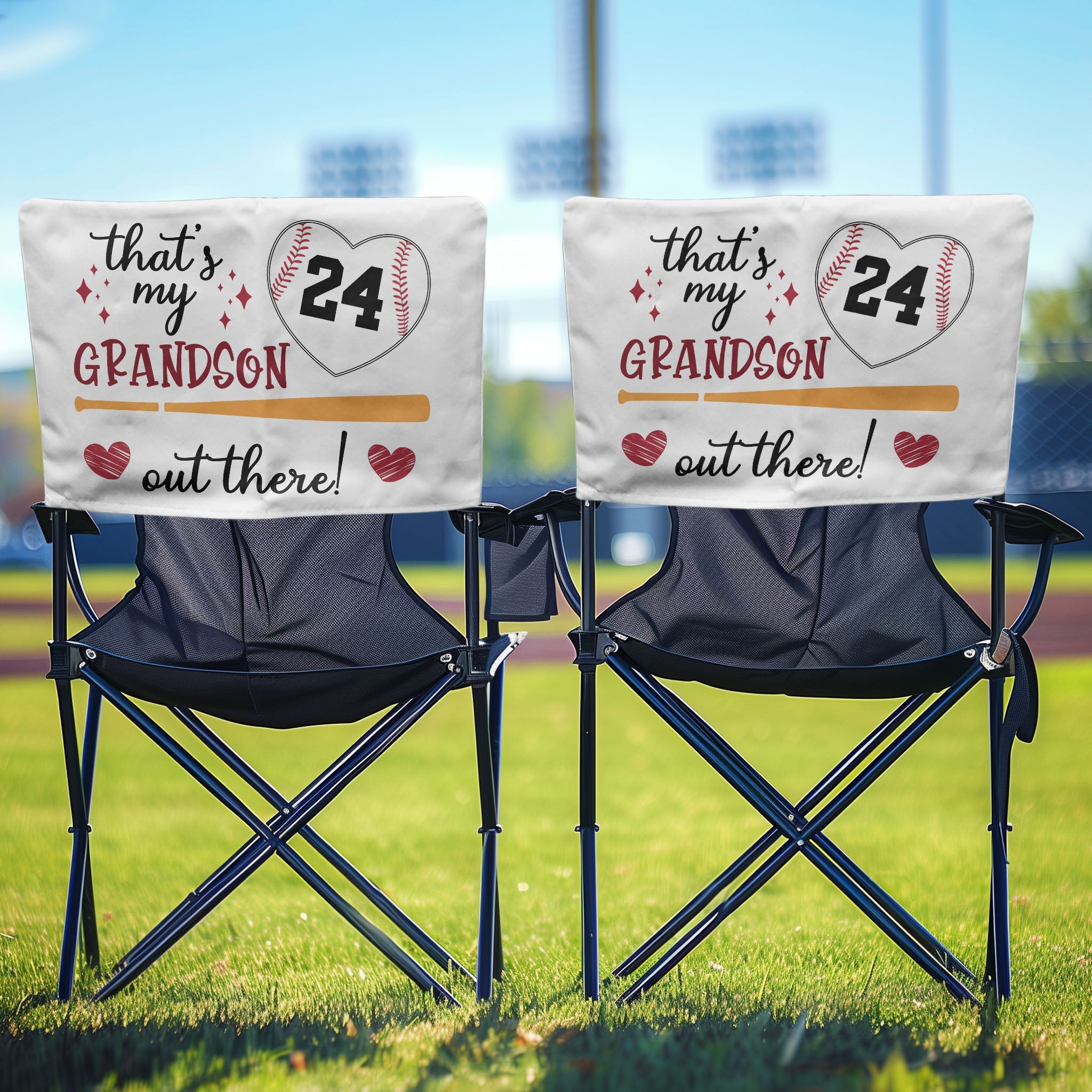 That's My Boy Out There! - Personalized Folding Chair Cover