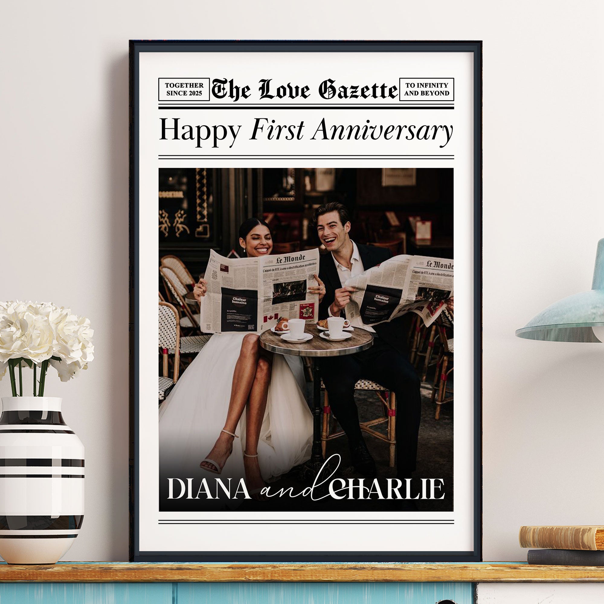 The Anniversary Times For Couples - Personalized Photo Poster