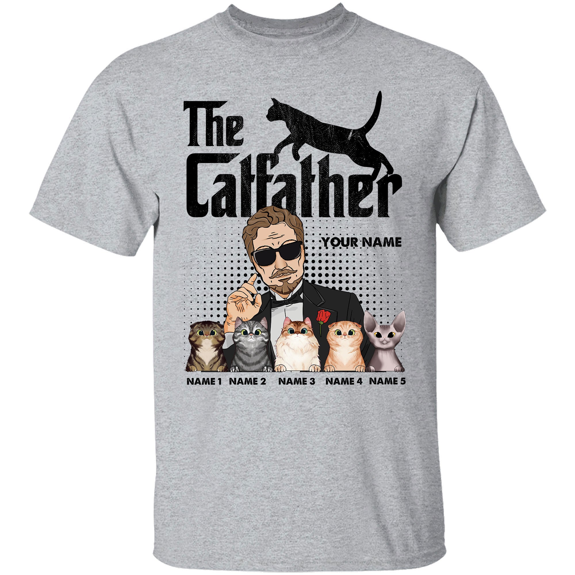 The Cat Father - Personalized Shirt - Father's Day Gift For Cat Dad
