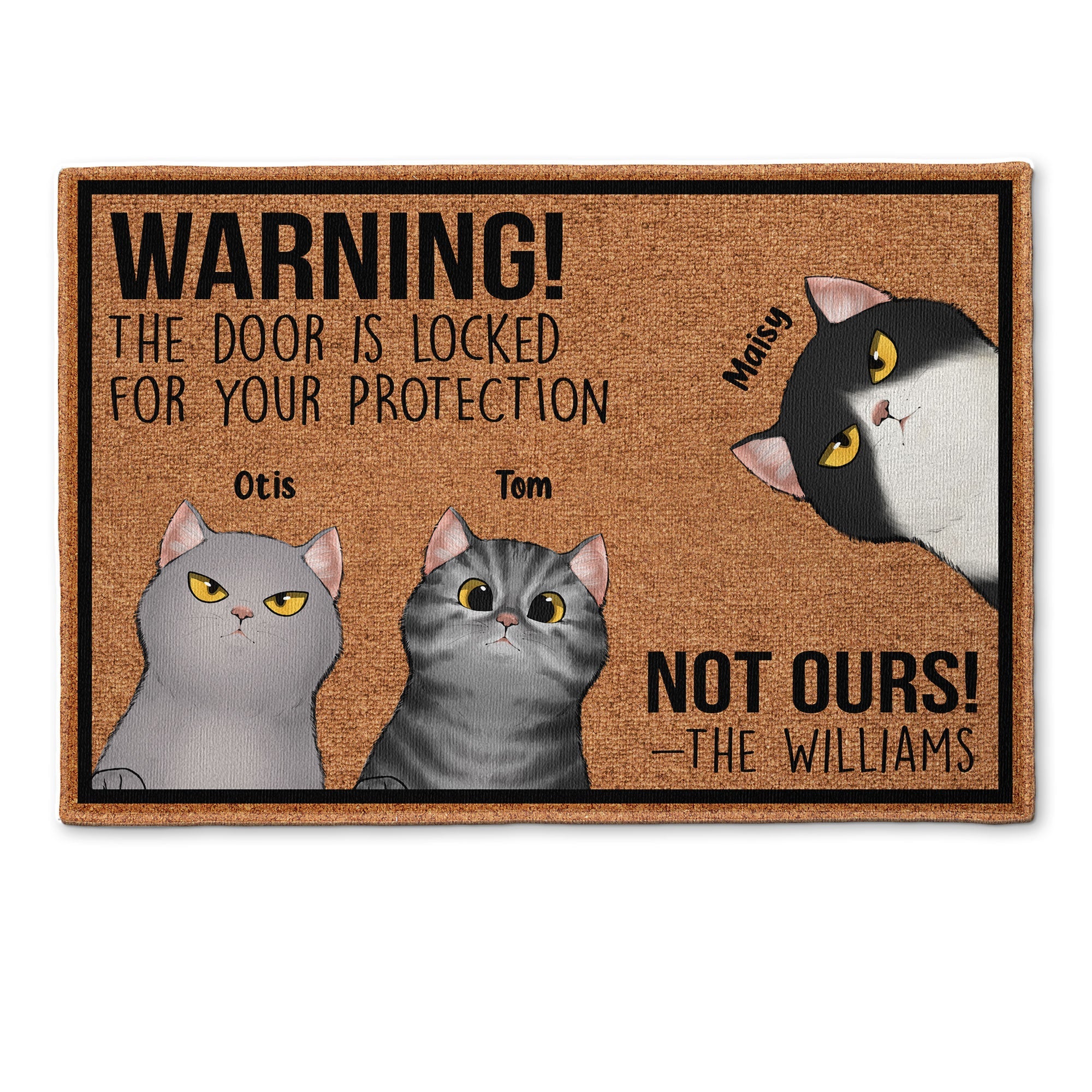 The Door Is Locked - Personalized Doormat