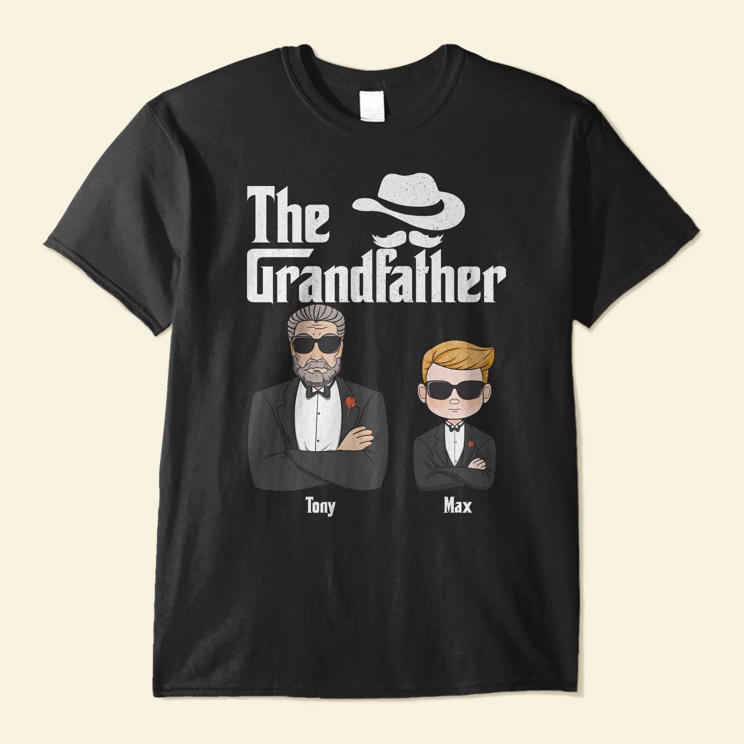 The Grandfather - Personalized Shirt - Grandpa And Kids Suit