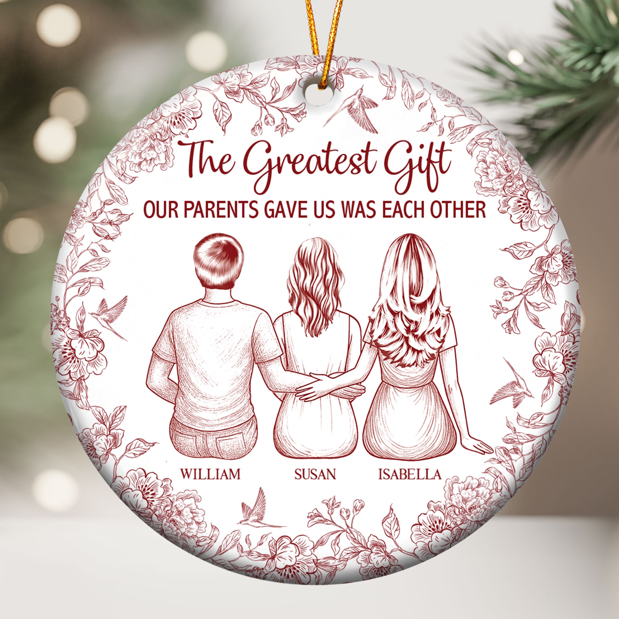 The Greatest Gift They Gave Us - Personalized Ceramic Ornament