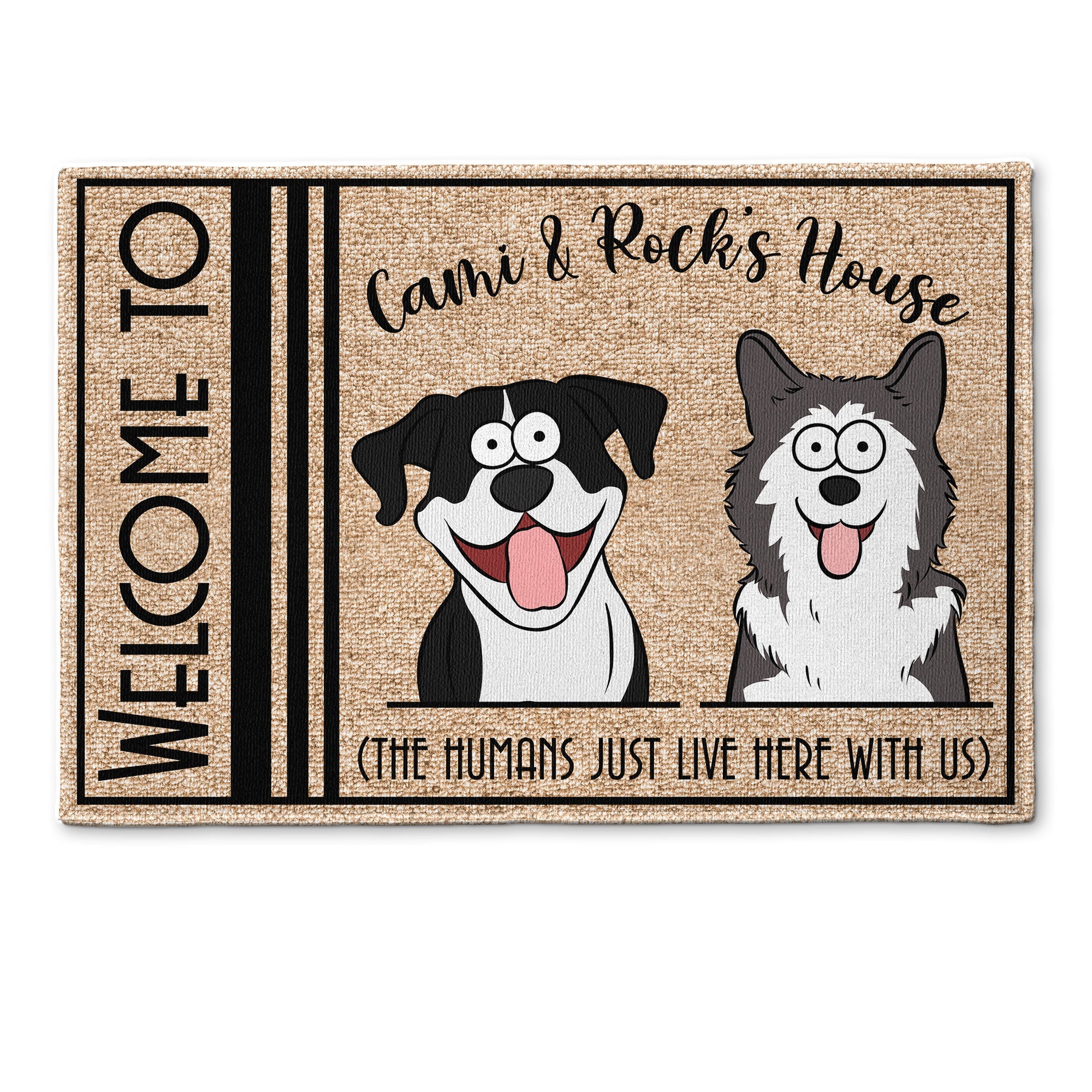 The Humans Just Live Here - Personalized Doormat